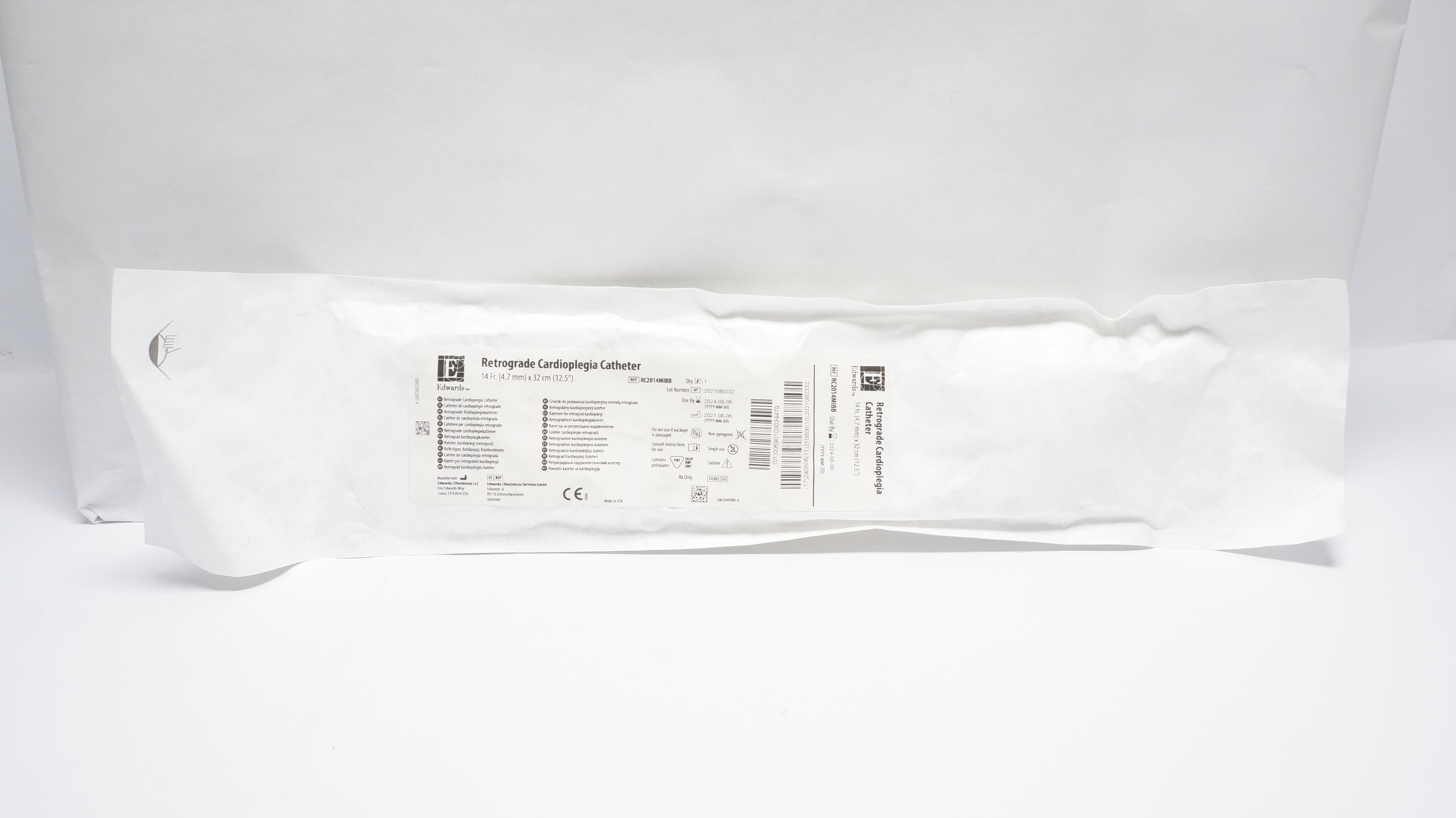 Edwards Lifesciences RC2014MIBB Retrograde Cardioplegia Cath. 14Fr x 32cm (x)