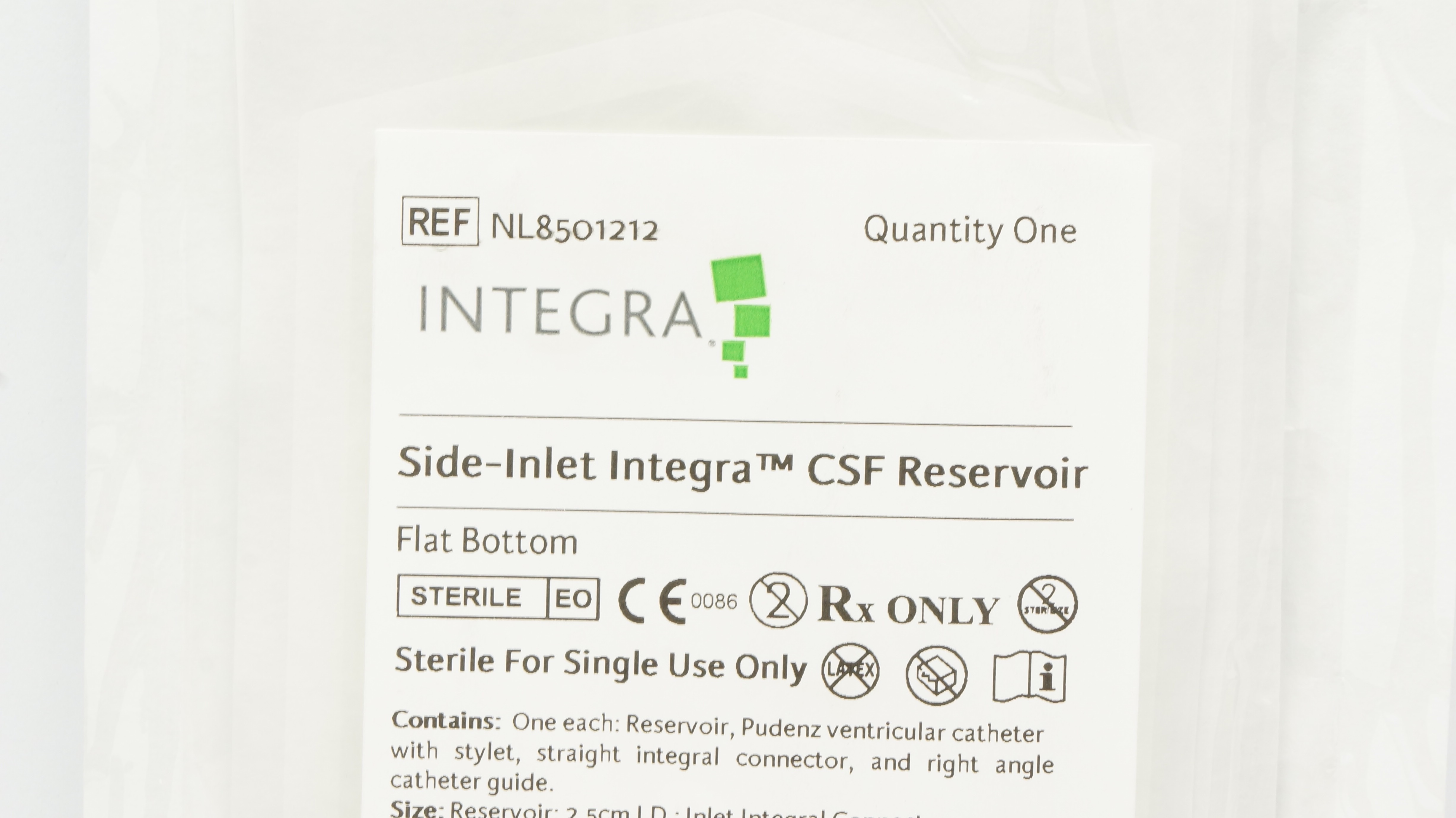 Integra NL8501212 Side-Inlet Integra CSF Reservoir 2.5cm I.D. Flat Bottom (x)