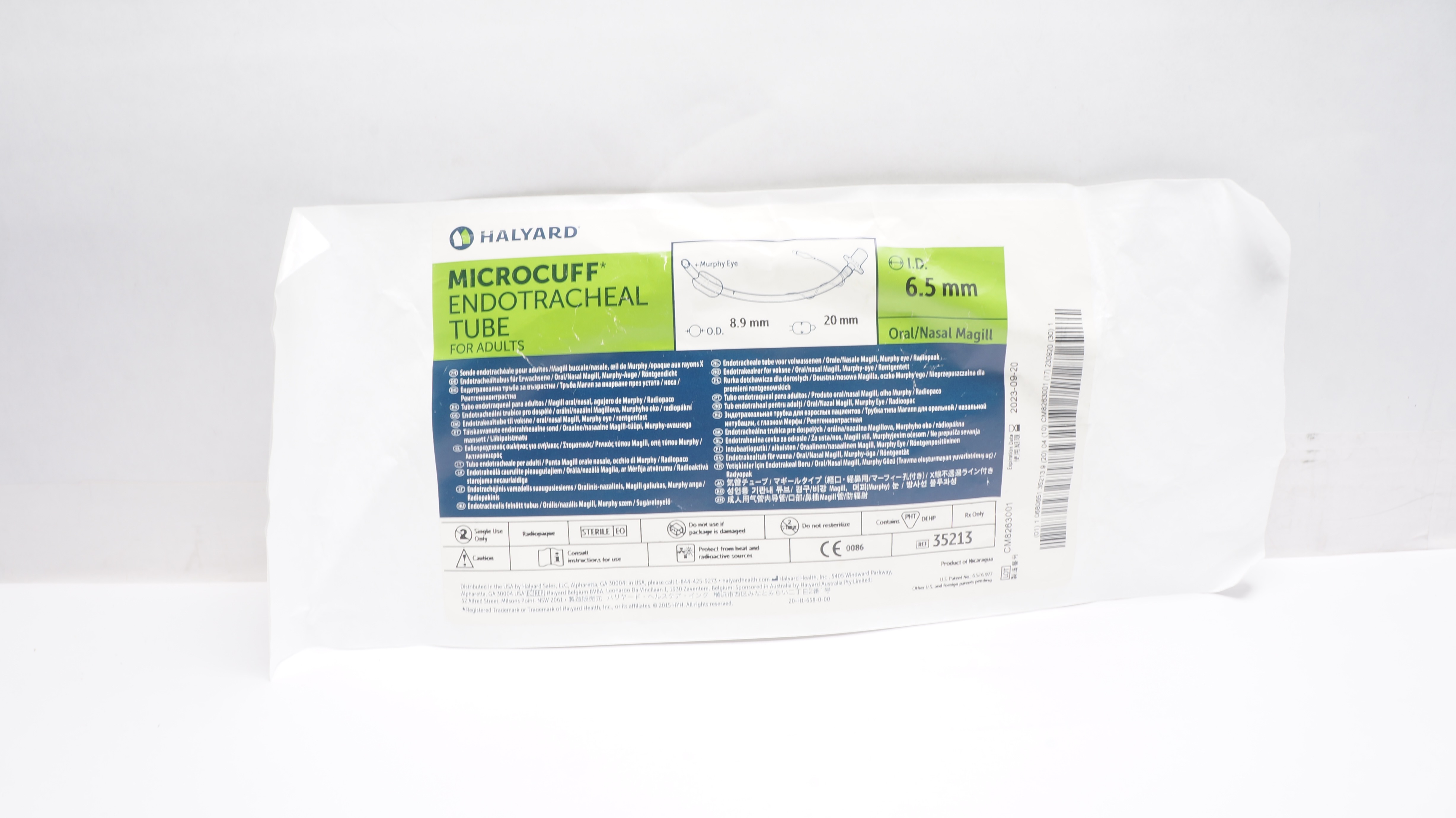 Halyard 35213 Microcuff Adult Endotracheal Tube ID 6.5mm (x)