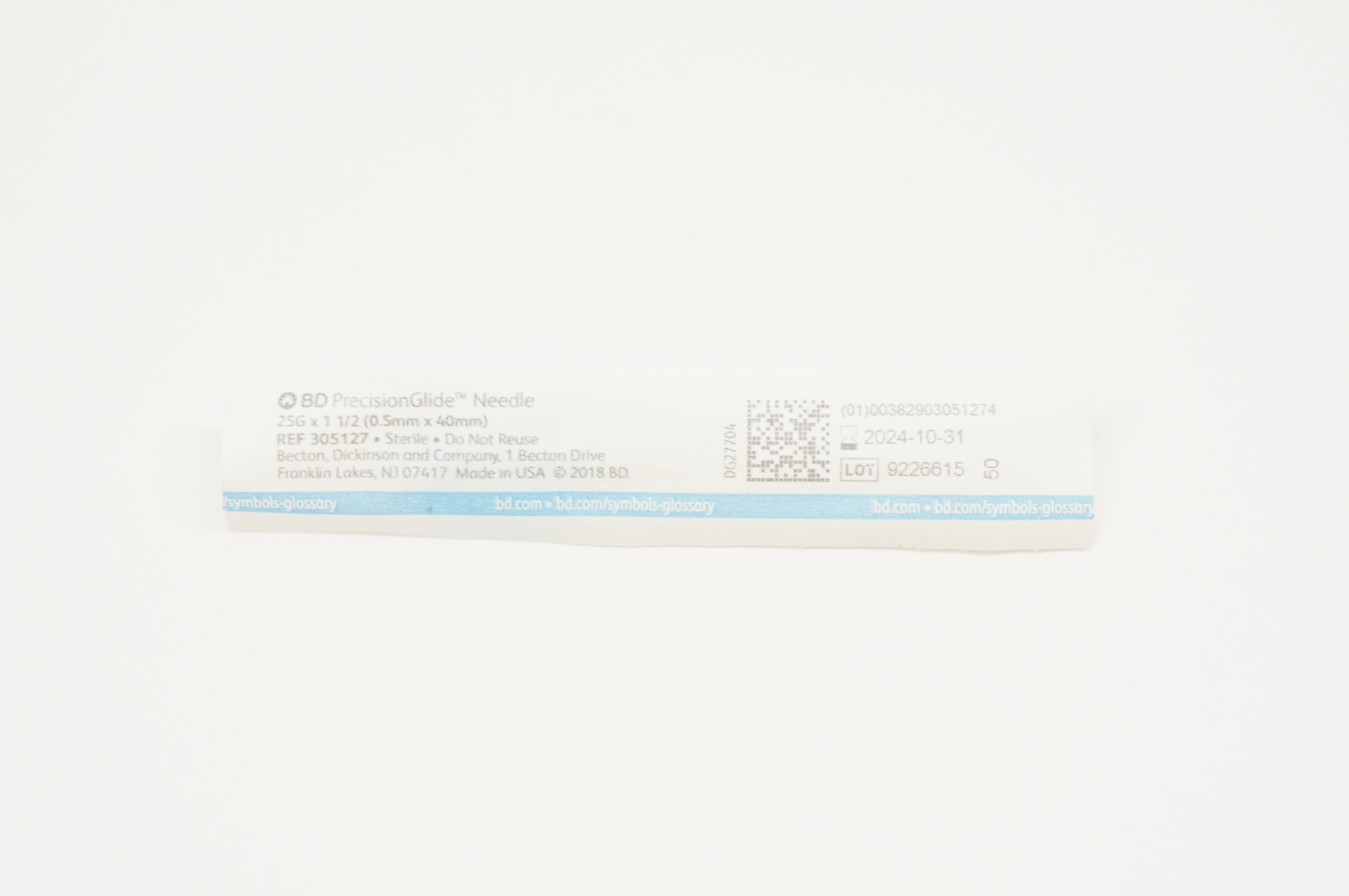 BD 305127 Precision Glide Ndle 25G x 1-1/2