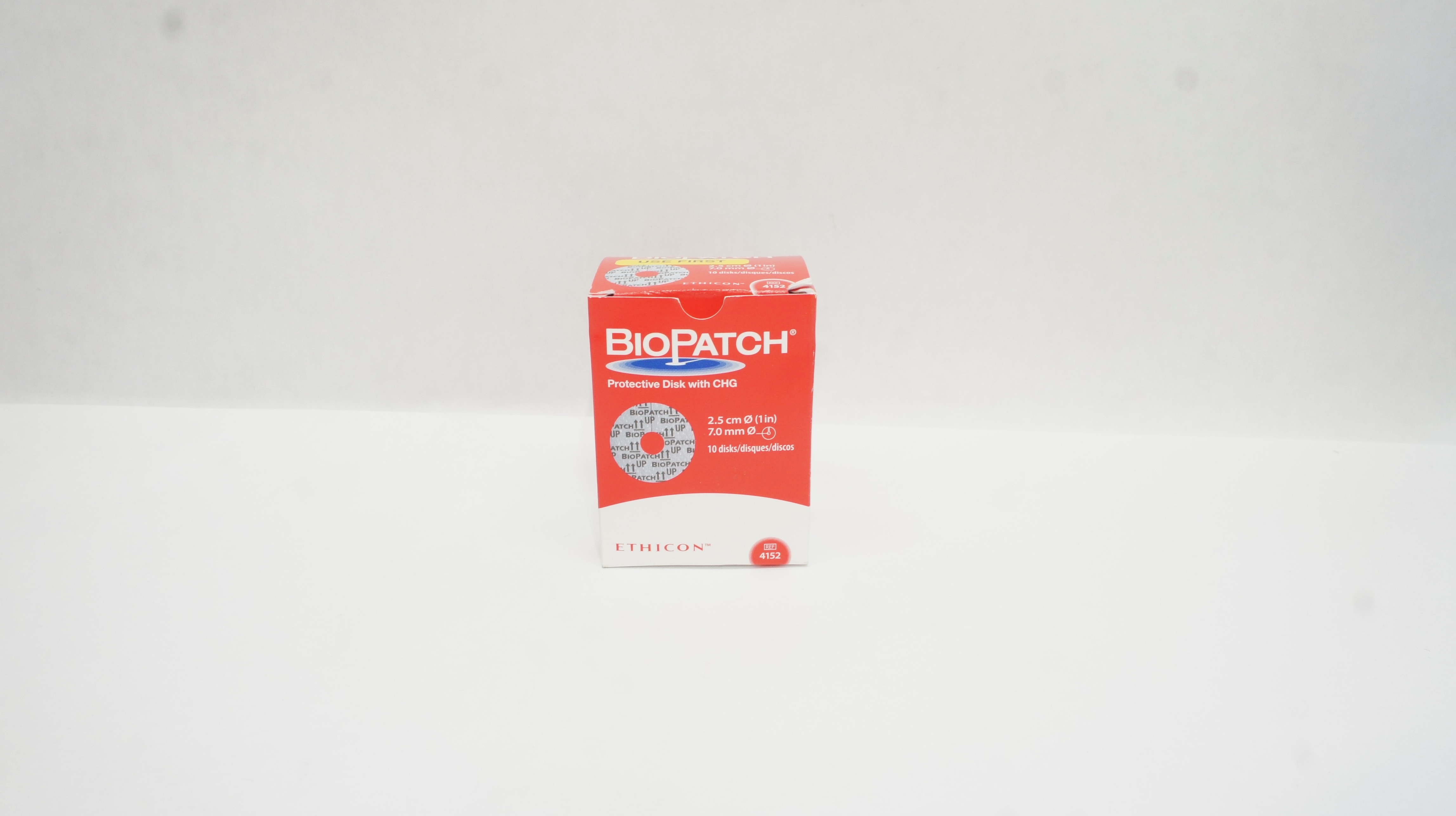 Ethicon 4152 BioPatch Protective Disk with CHG 1inch x 7.0mm (x) - Box of 10