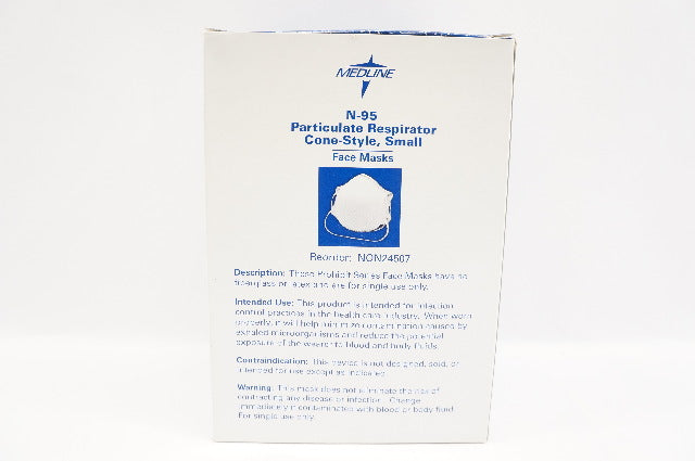 Medline NON24507 N95 Particulate Respirator Masks Cone-Style Small - Box of 20