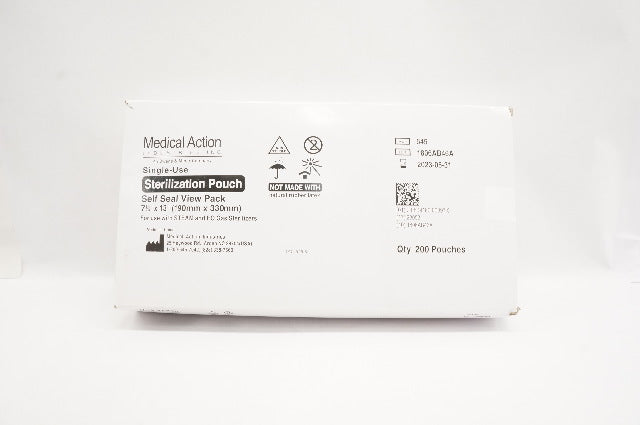 Medical Action 545 Self Seal Sterilization Pouch 7-1/2inch x 13inch - Box of 200