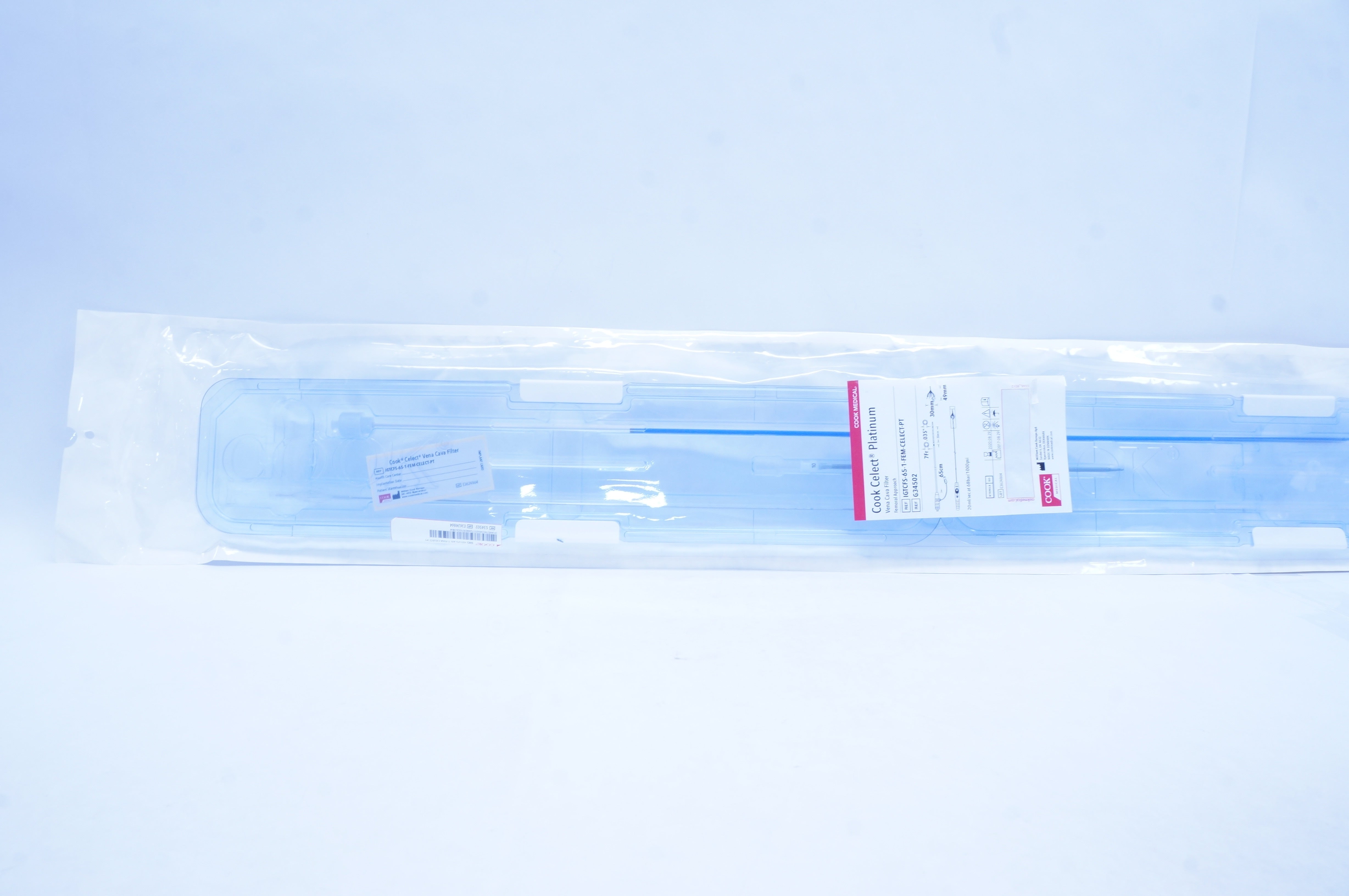 Cook Medical G34502 Celect Platinum Vena Cava Filter 7Fr. x 65cm (x)