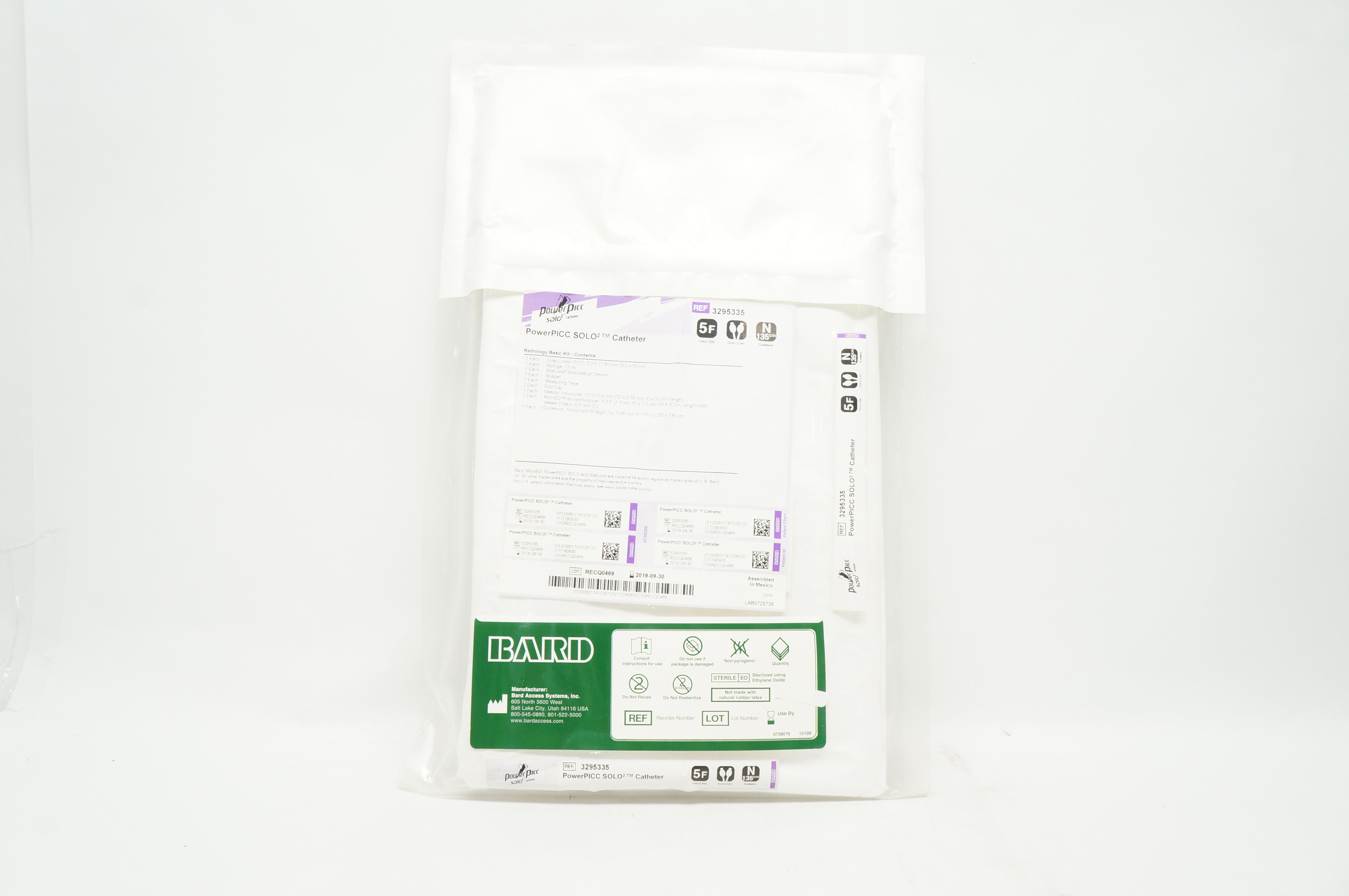 Bard 3295335 PowerPICC SOLO Cath. Radiology Basic Kit 5F (x)