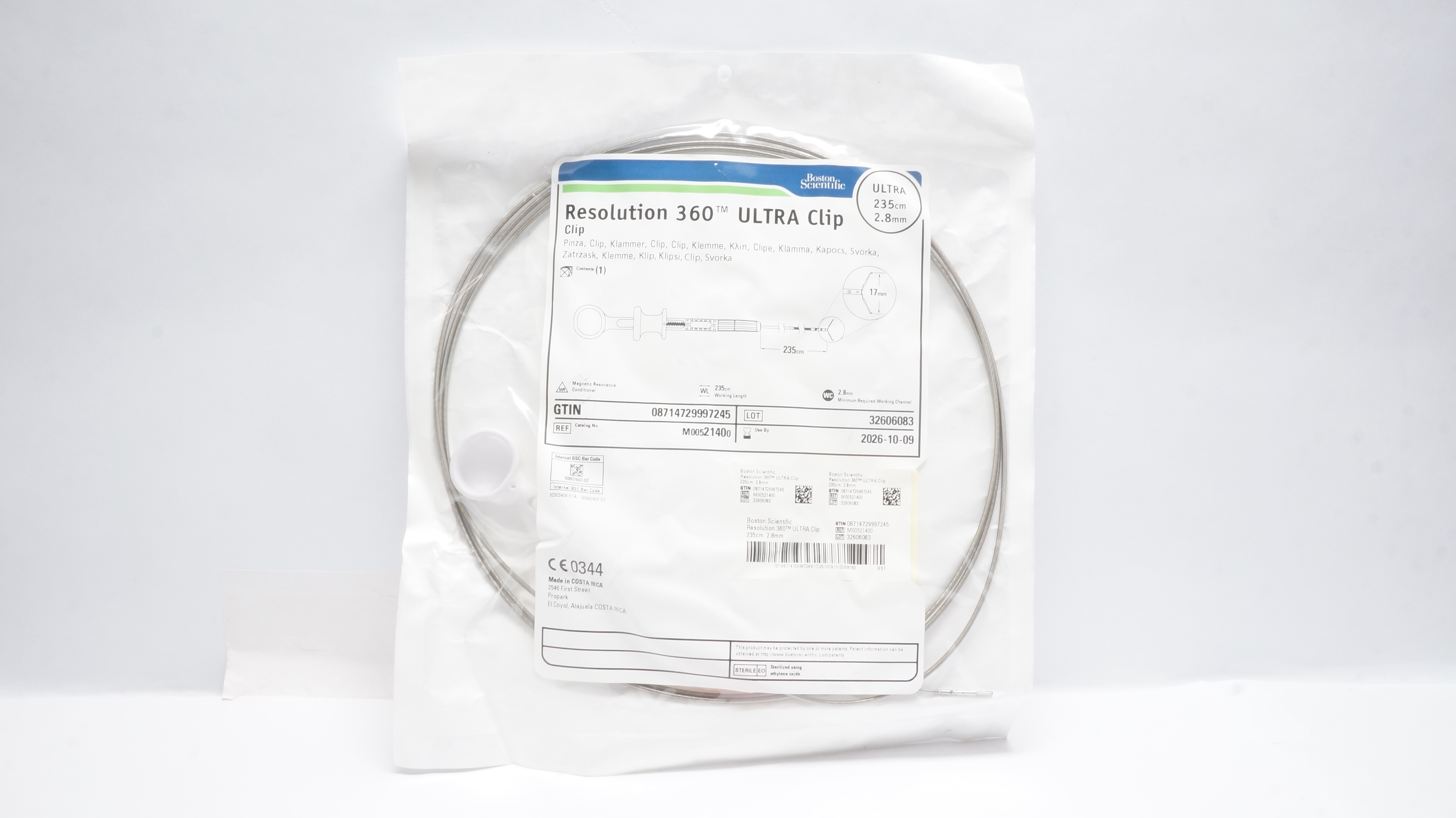 Boston Scientific M00521400 Resolution 360 Ultra Clip 235cm x 2.8mm, 17mm