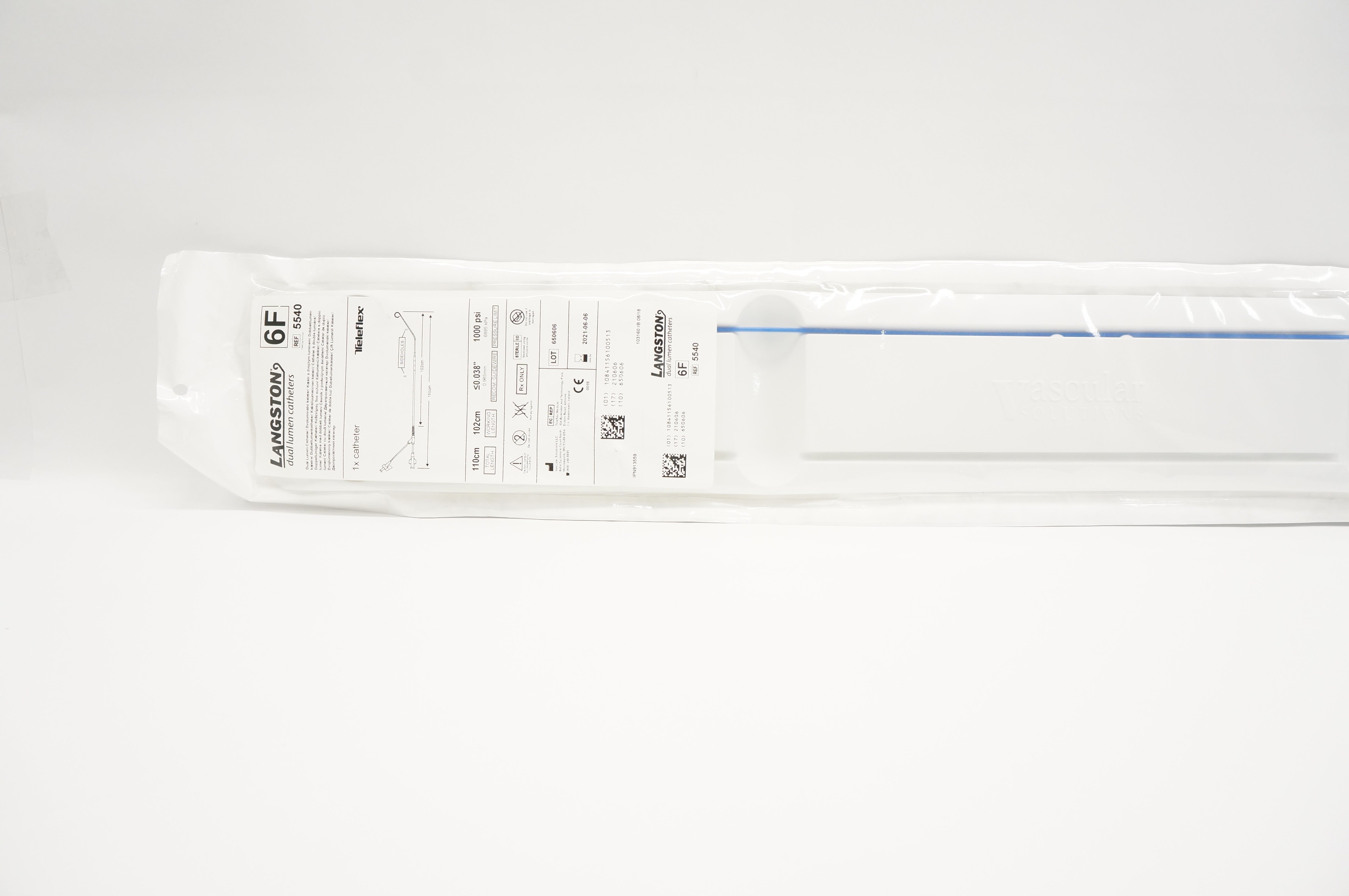 Vascular Solutions 5540 Teleflex Langston Dual Lumen Cath. 6F x 110 x 102cm (x)