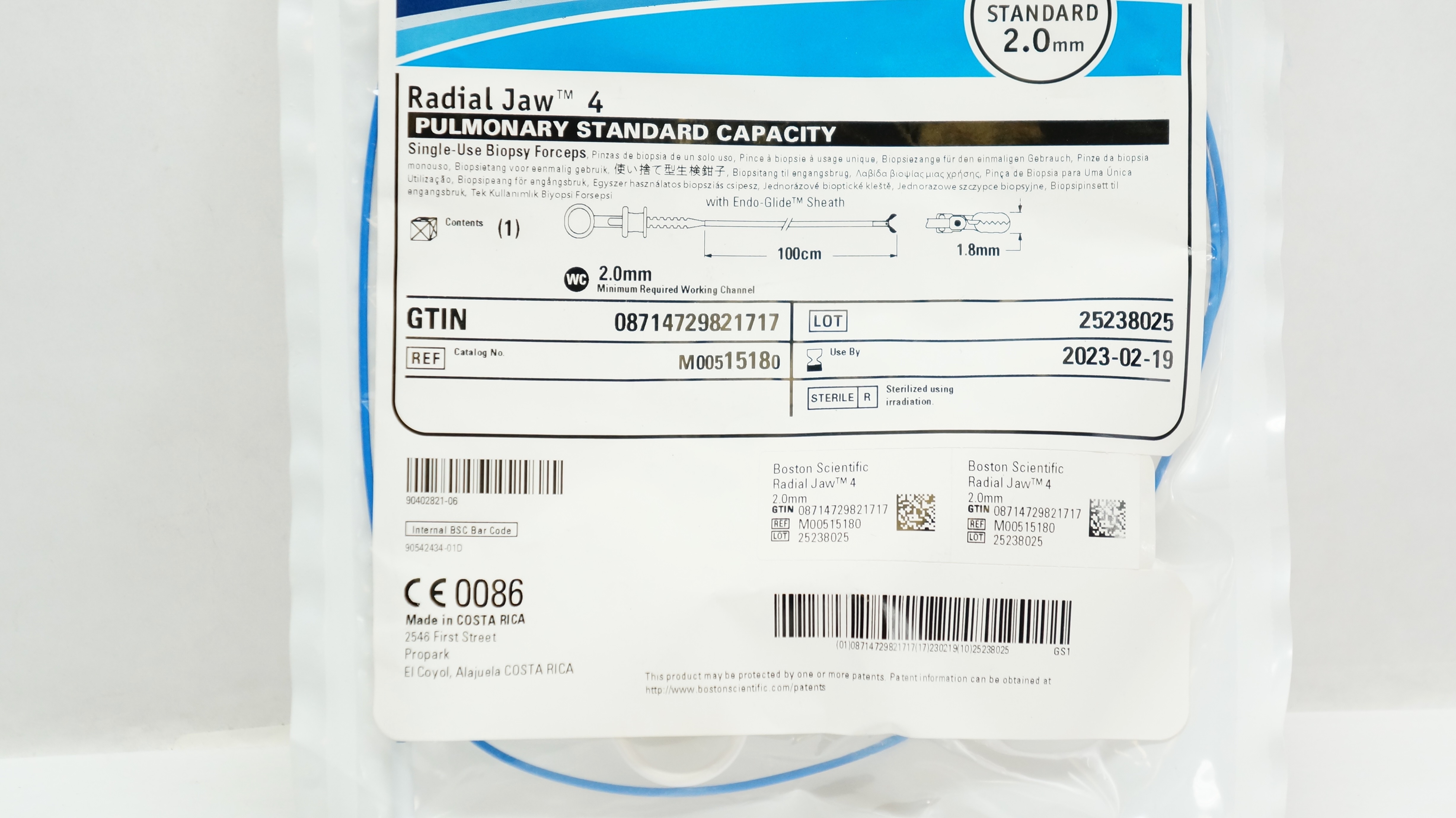 Boston Scientific M00515180 Radial Jaw 4 Single-Use Biopsy