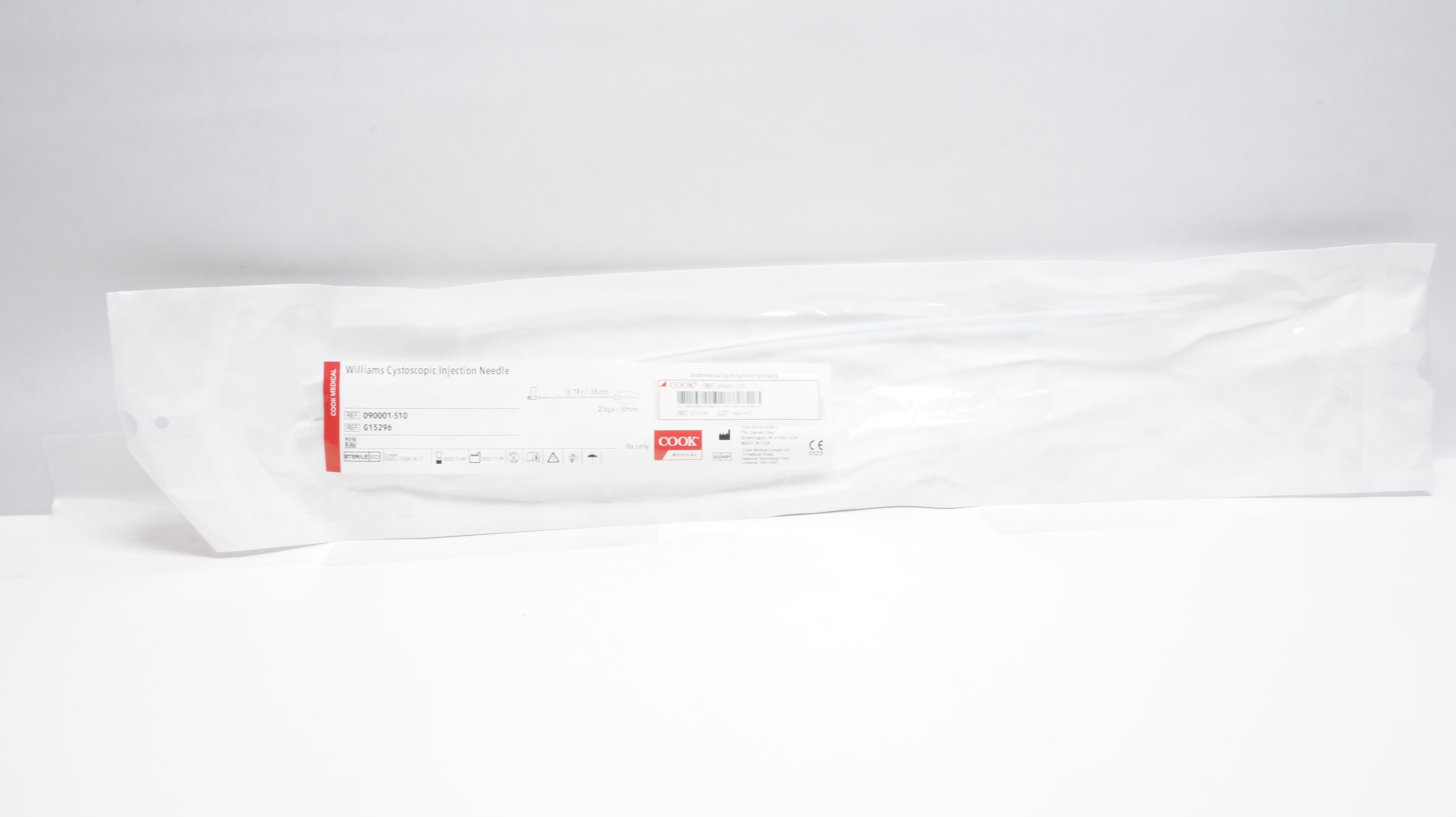 Cook Medical G15296 Williams Cystoscopic Injection Ndle 3.7Fr x 35cm x 23ga