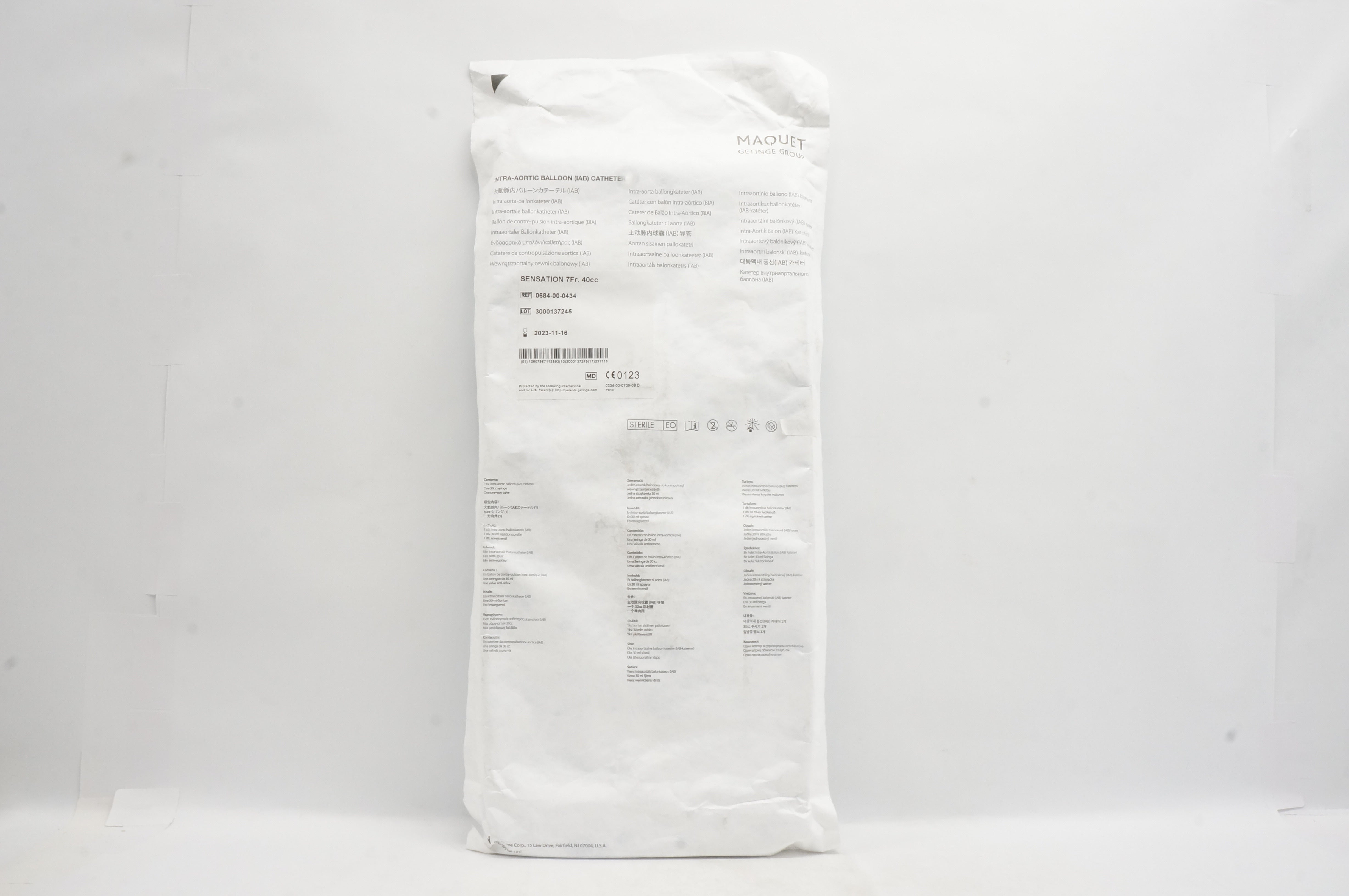 Maquet 0684-00-0434 Intra-Aortic Balloon Catheter 7Fr 40cc