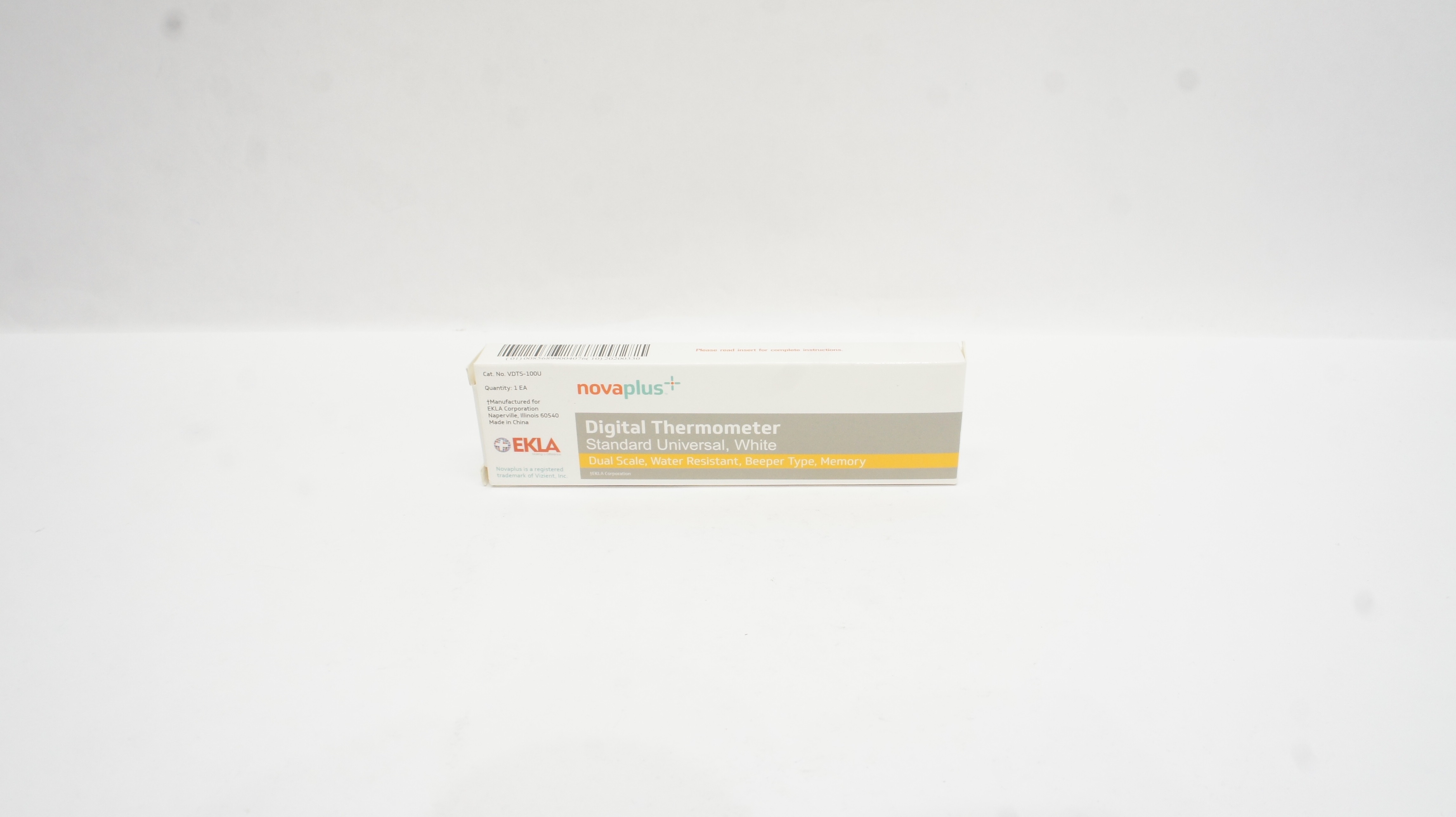 EKLA VDTS100U NovaPlus Digital Thermometer Standard Universal, White