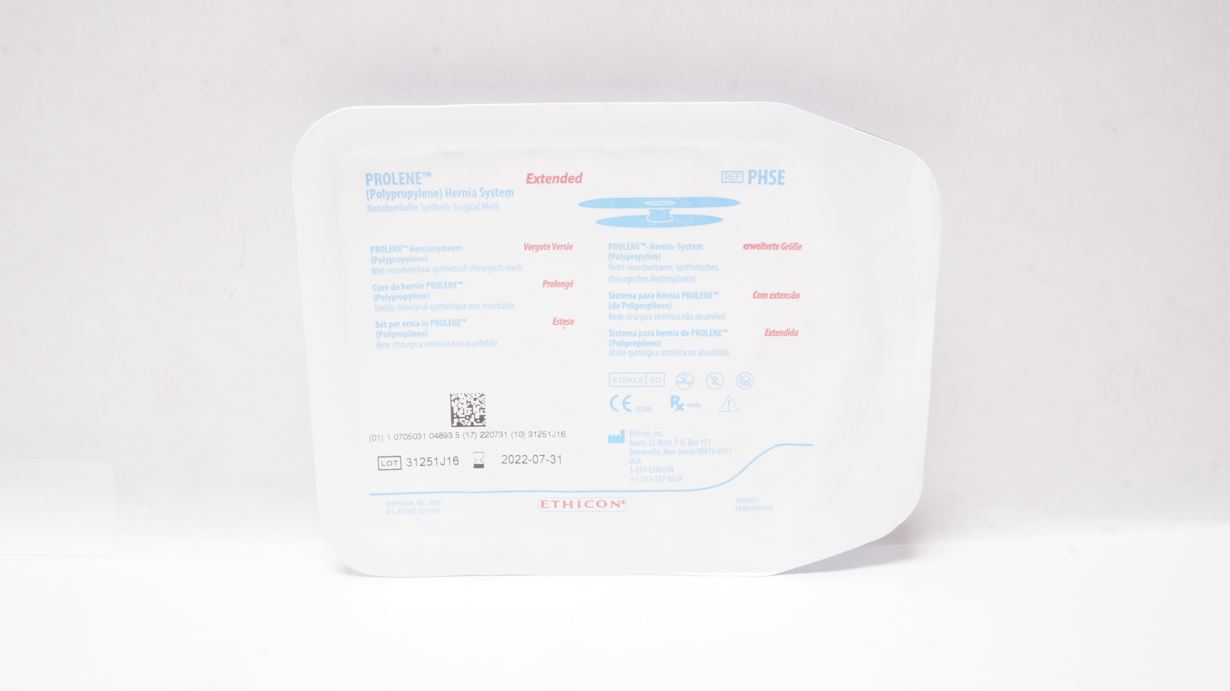 Ethicon PHSE Prolene Hernia System Nonabsorbable Synthetic Surgical Mesh (x)