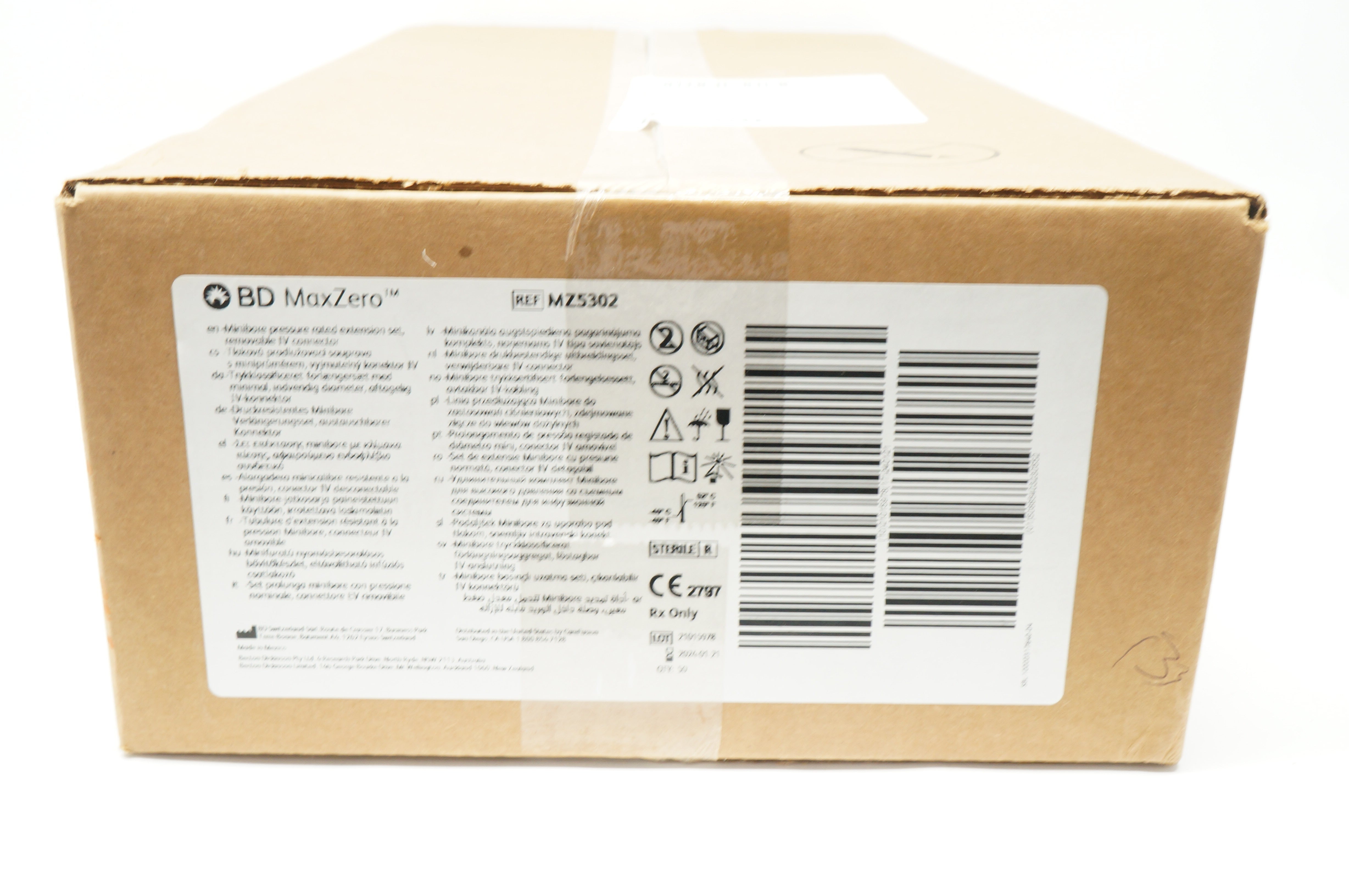 BDMZ5302 MaxZero Minibore Pressure Rated Extension Set - Case of 50