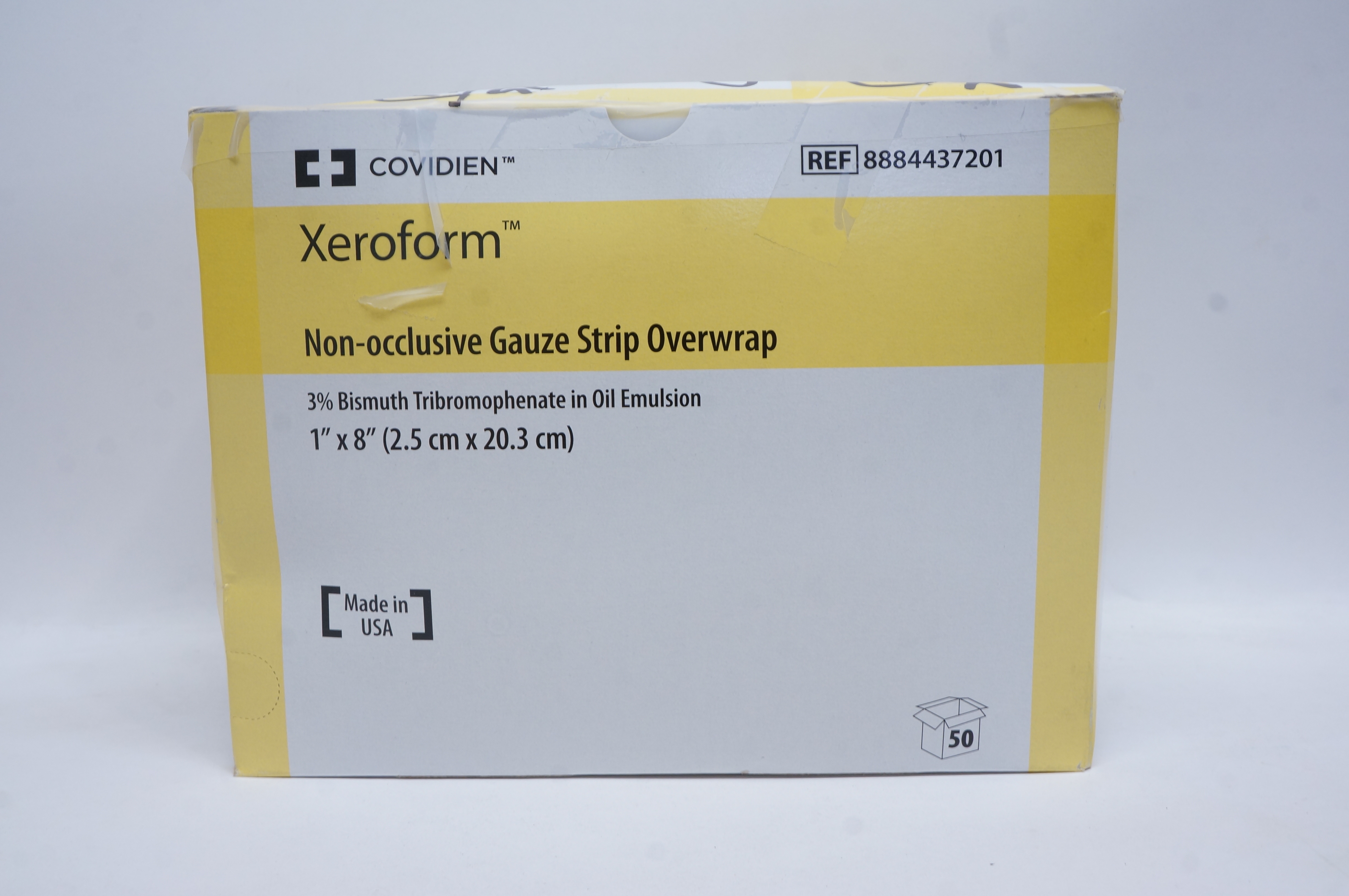 Covidien 8884437201 Xeroform Non-Occlusive Gauze Strip 1inch x 8inch ...