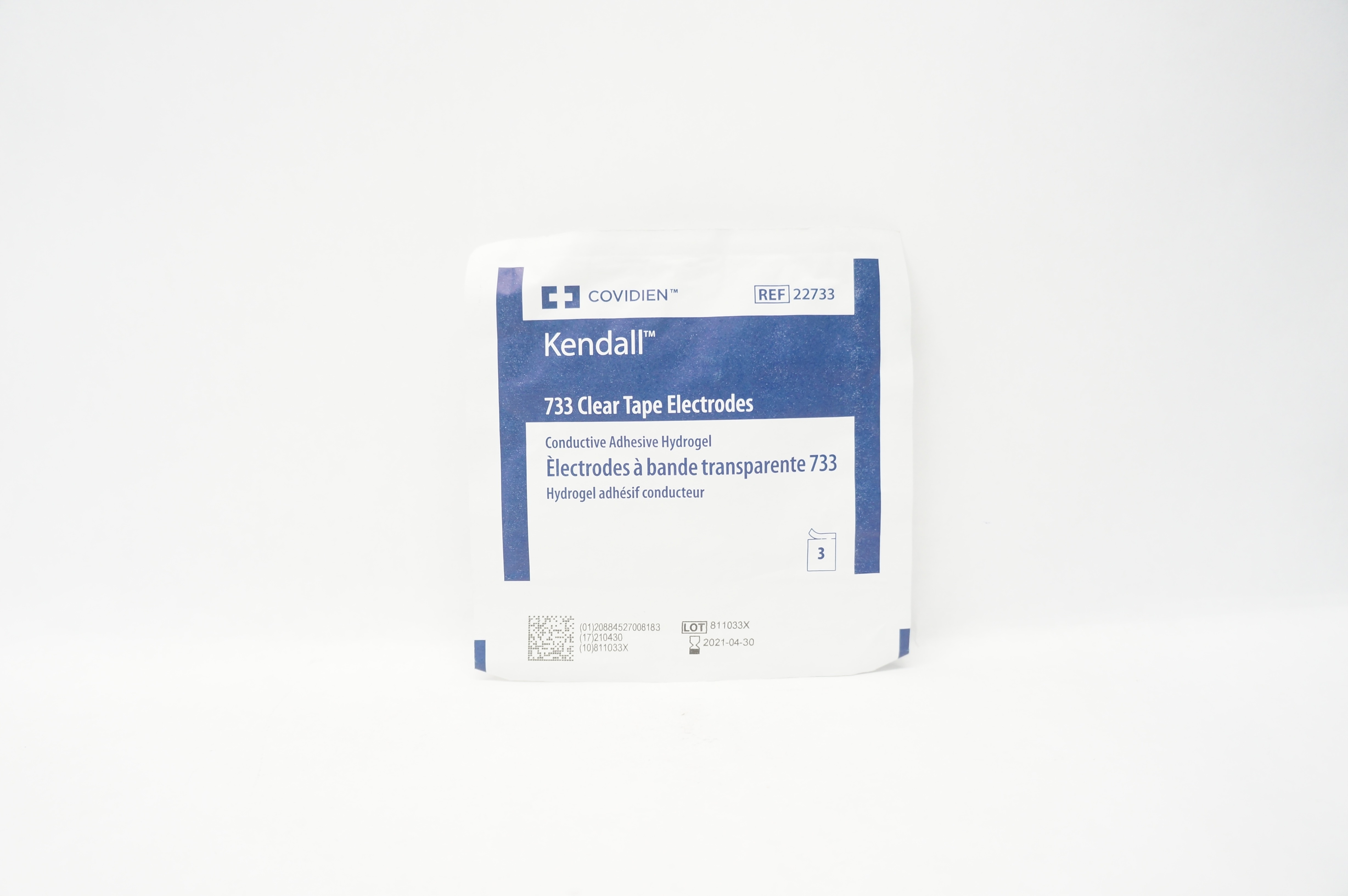 Covidien 22733 Kendall 733 Clear Tape Electrodes (x) - Pack of 3