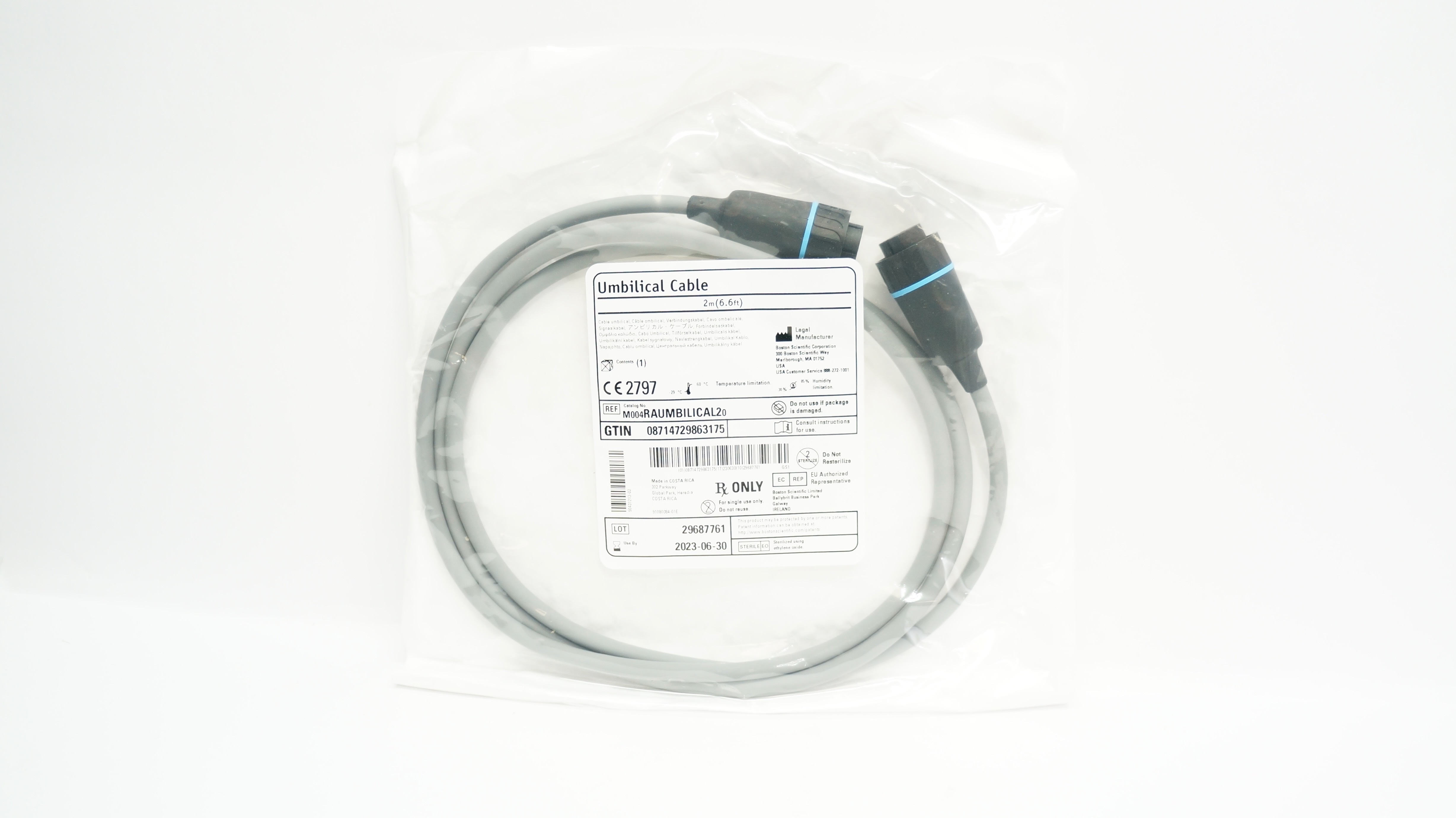 Boston Scientific M004RAUMBILICAL20 Umbilical Cable 6.6Ft (x)