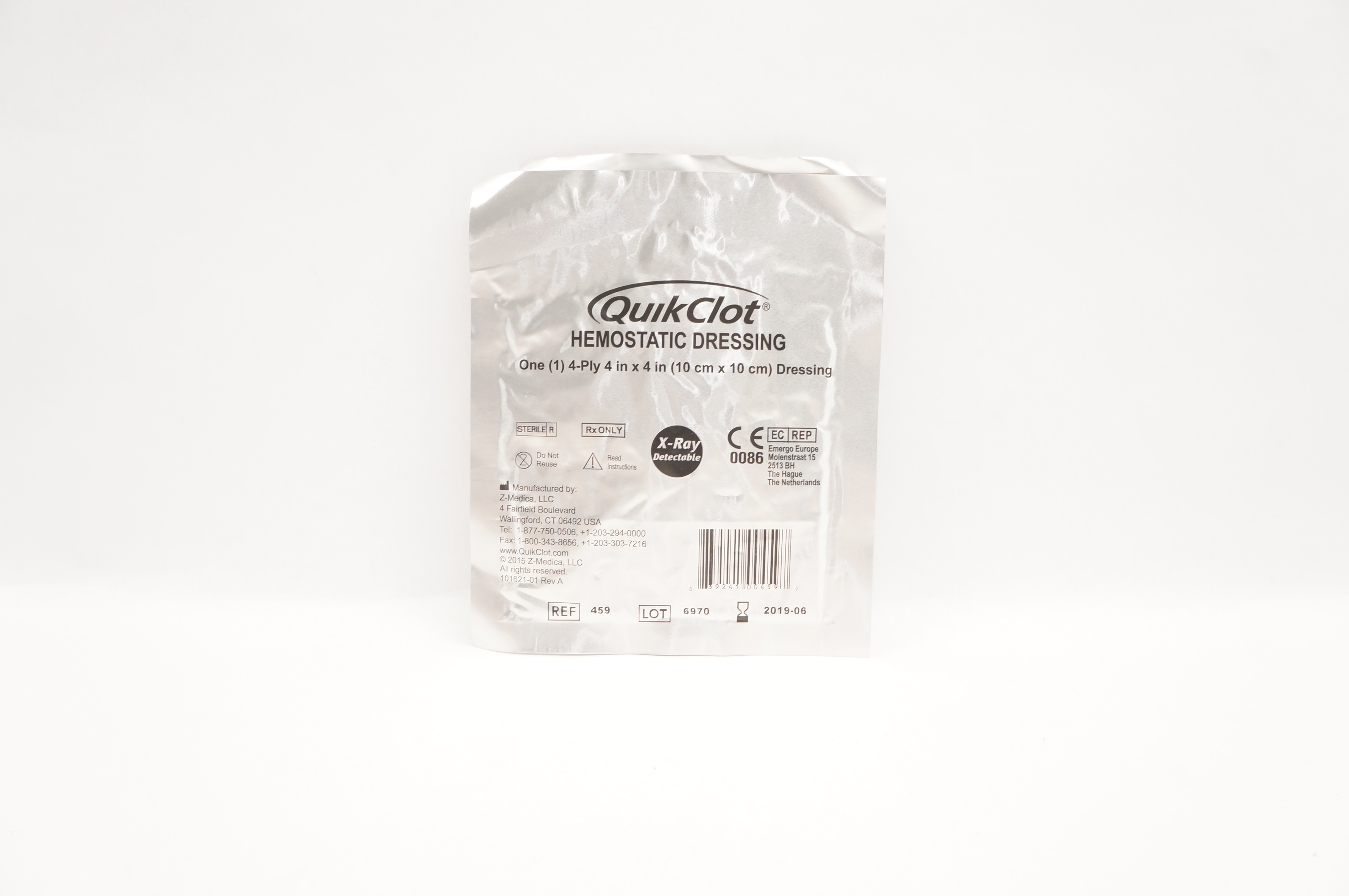 Z-Medica 459 QuikClot Hemostatic Dressing 4-Ply 4 x 4inch (x)