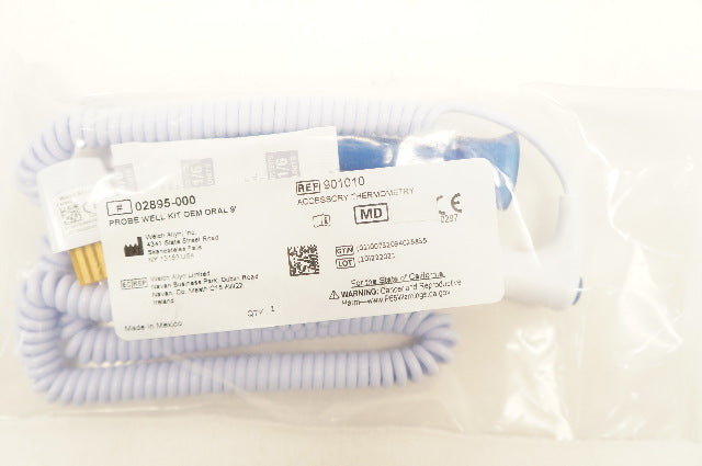 WelchAllyn 02895-000 901010 Accessory Thermometer Probe Well Kit 9Ft, Oral