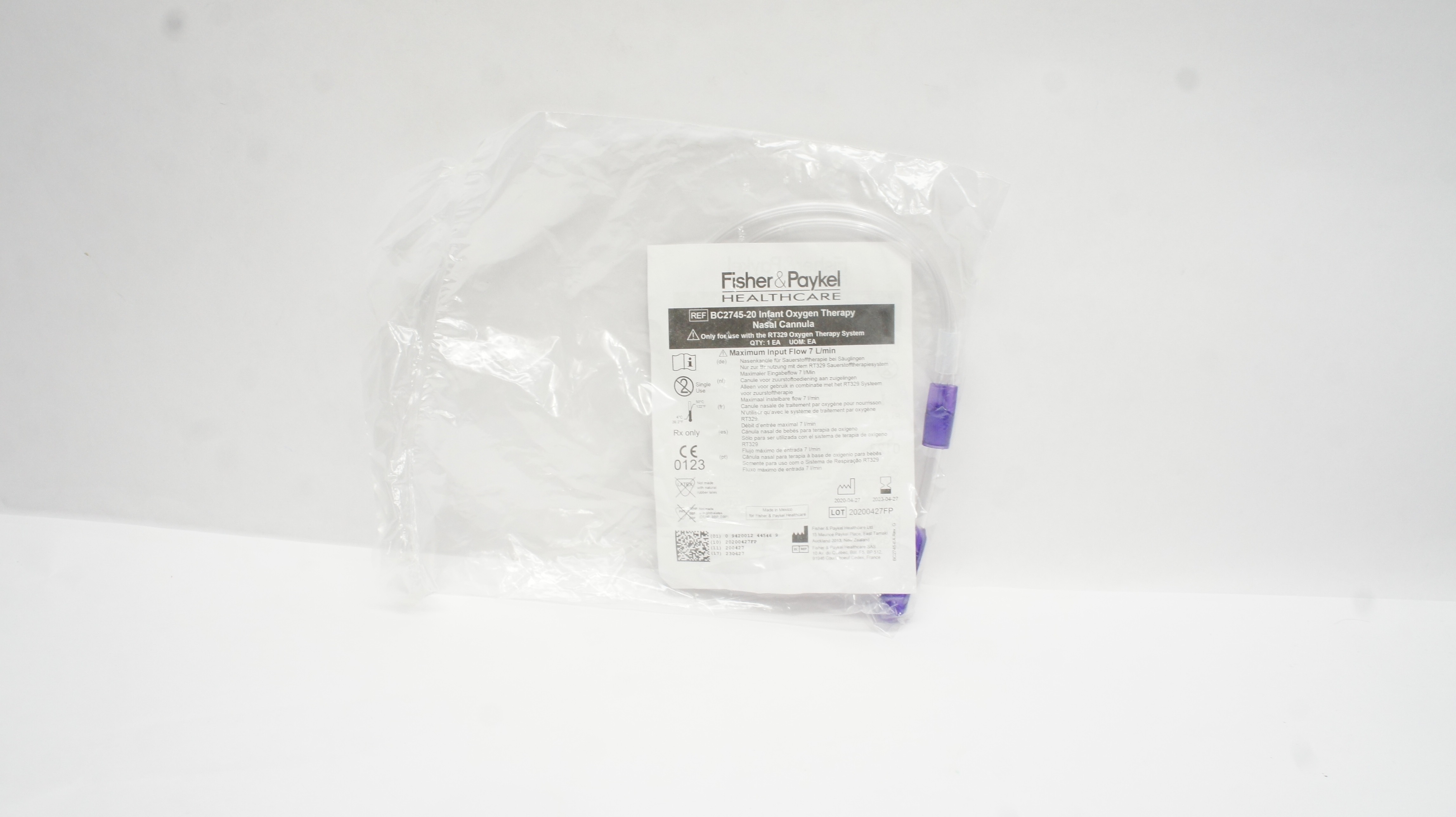 Fisher&Paykel BC2745-20 Infant Oxygen Therapy Nasal Cannula Max Input 7L.min (x)
