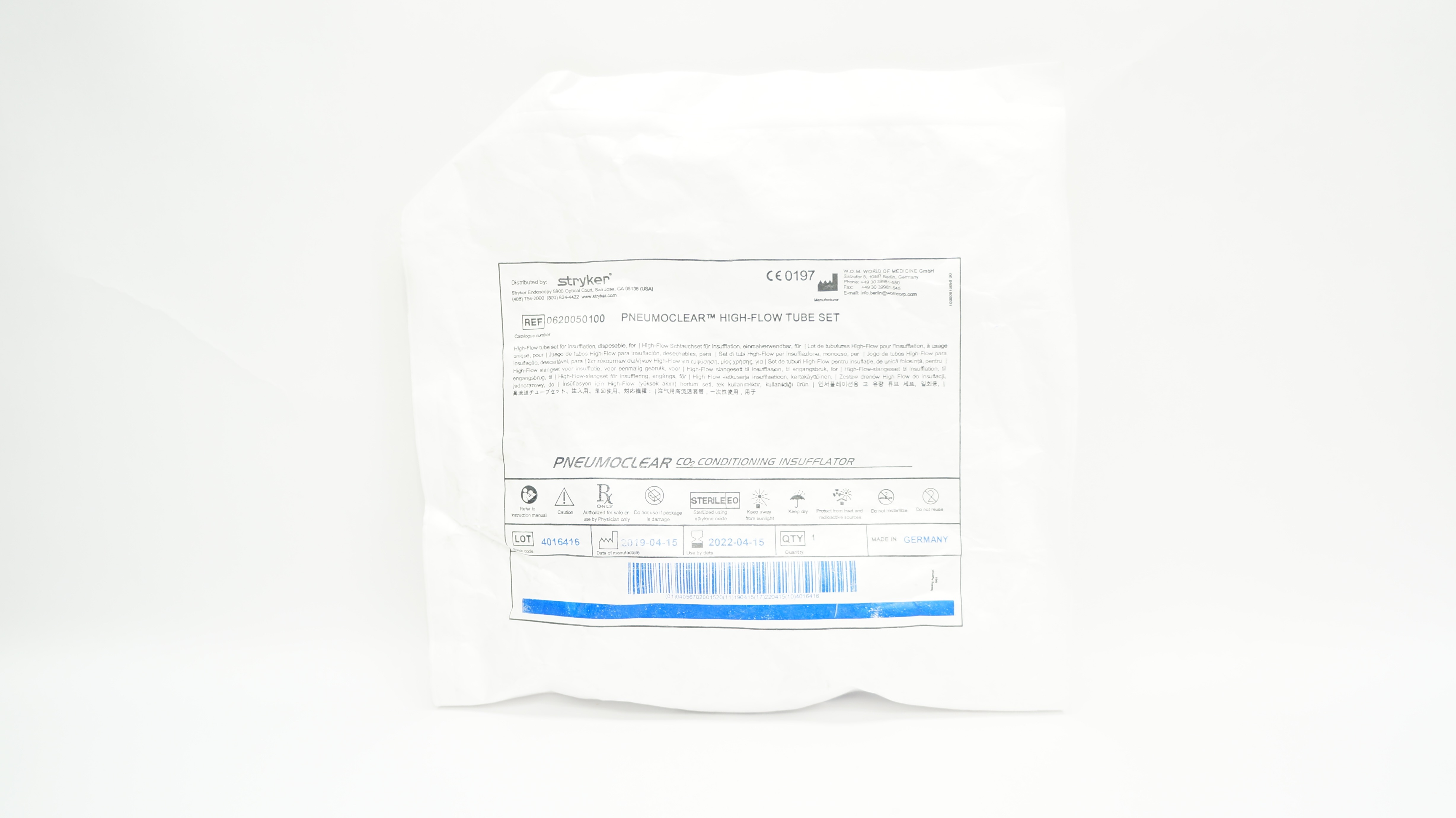 Stryker 0620050100 Pneumoclear High-Flow Tube Set (x)