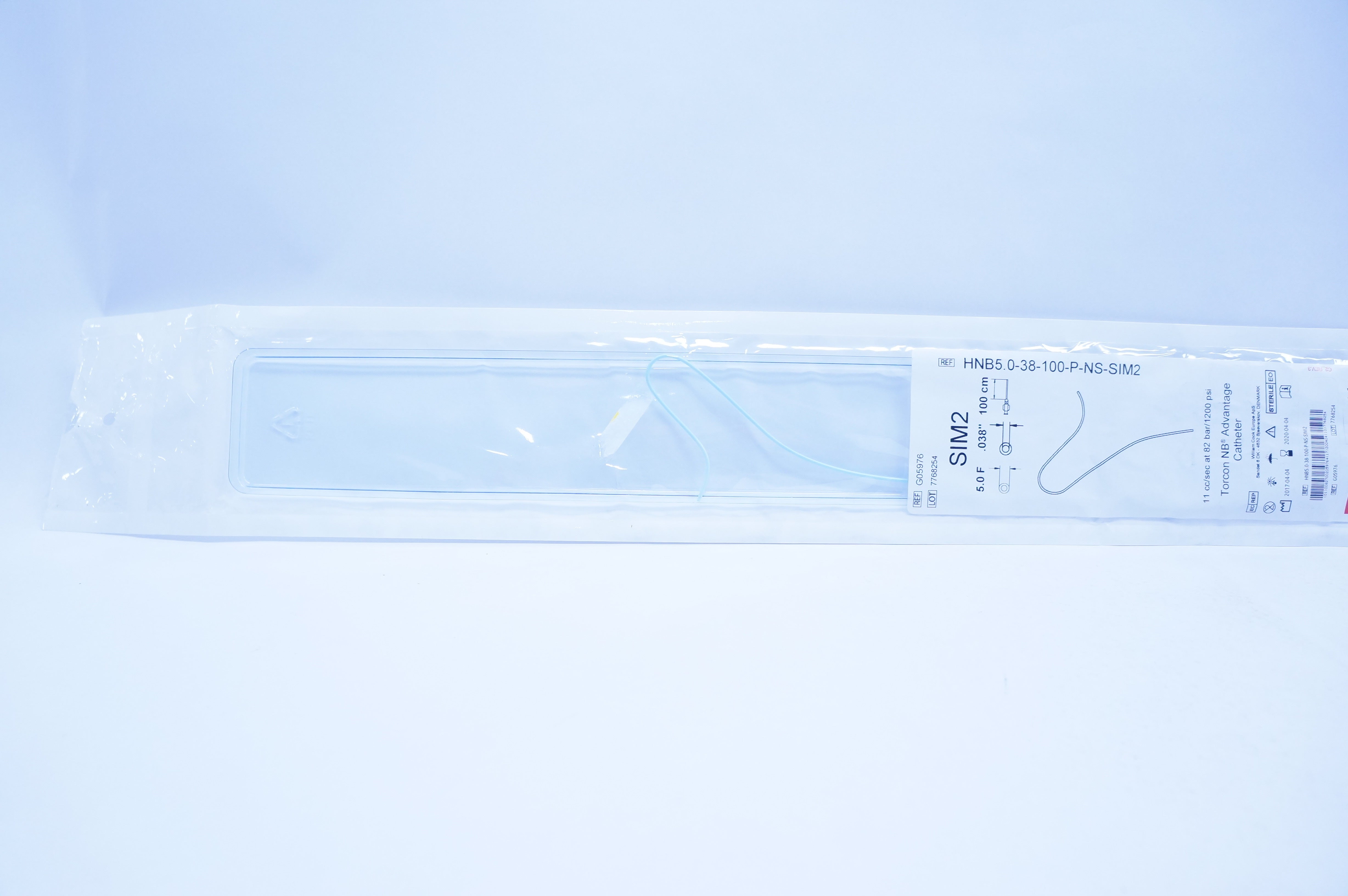 Cook Medical G05976 SIM2 Torcon NB Advantage Cath. 5F x .038inch x 100cm (x)