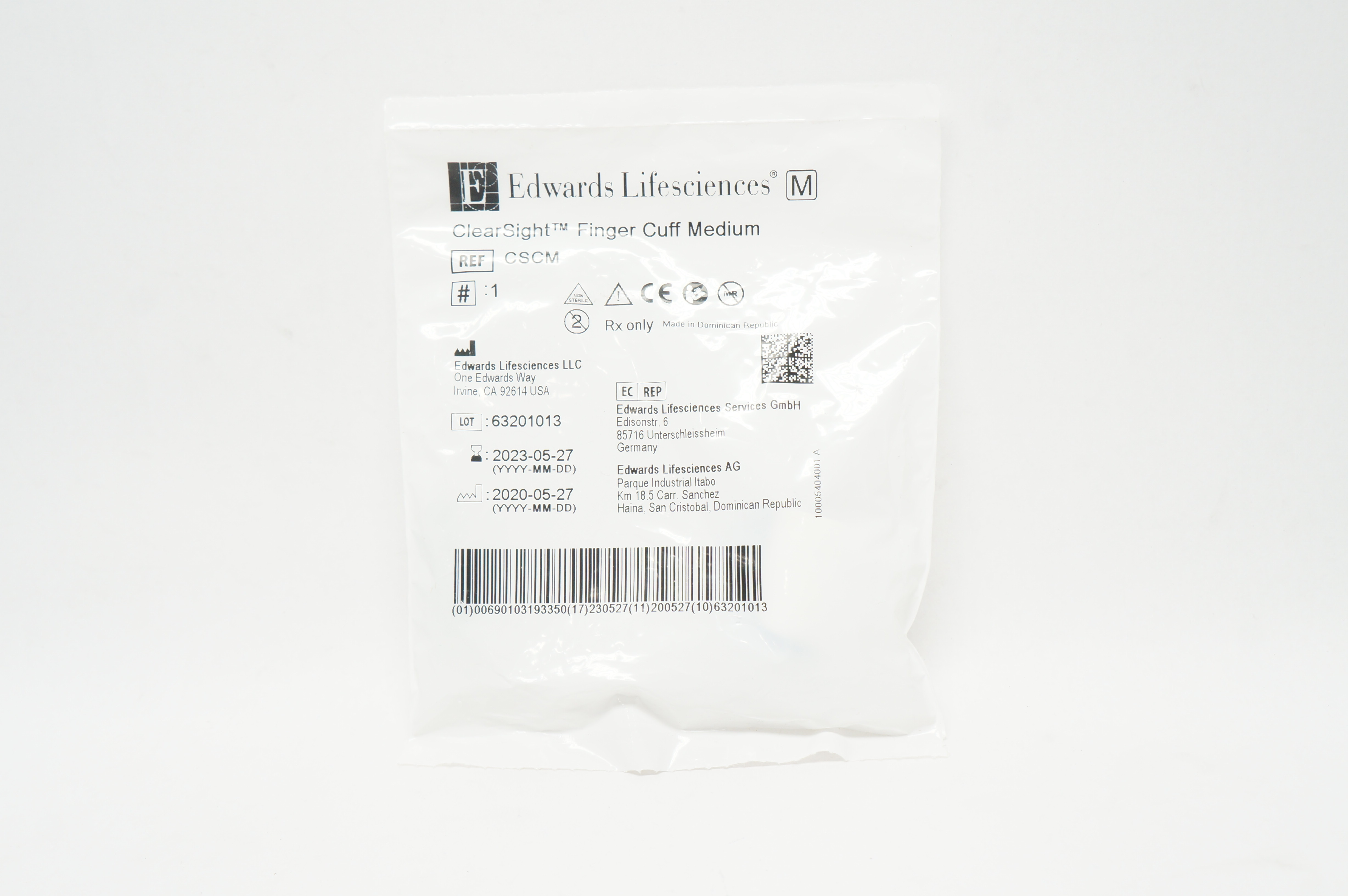 Edwards Lifesciences CSCM ClearSight Finger Cuff Medium