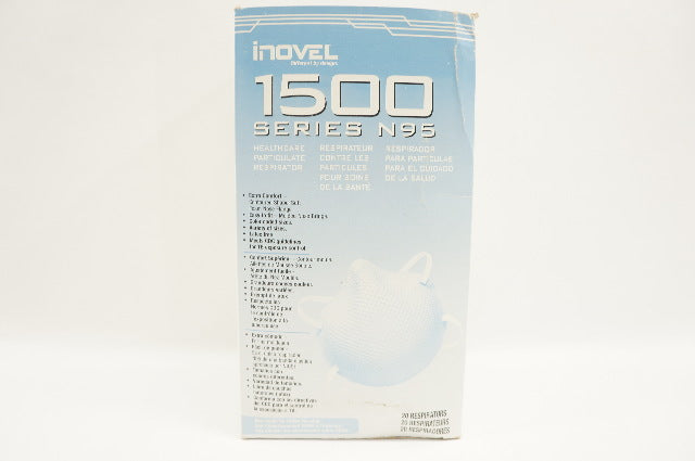 Inovel 1511N95 1500 Series N95 Healthcare Particulate Respirator - Box of 20