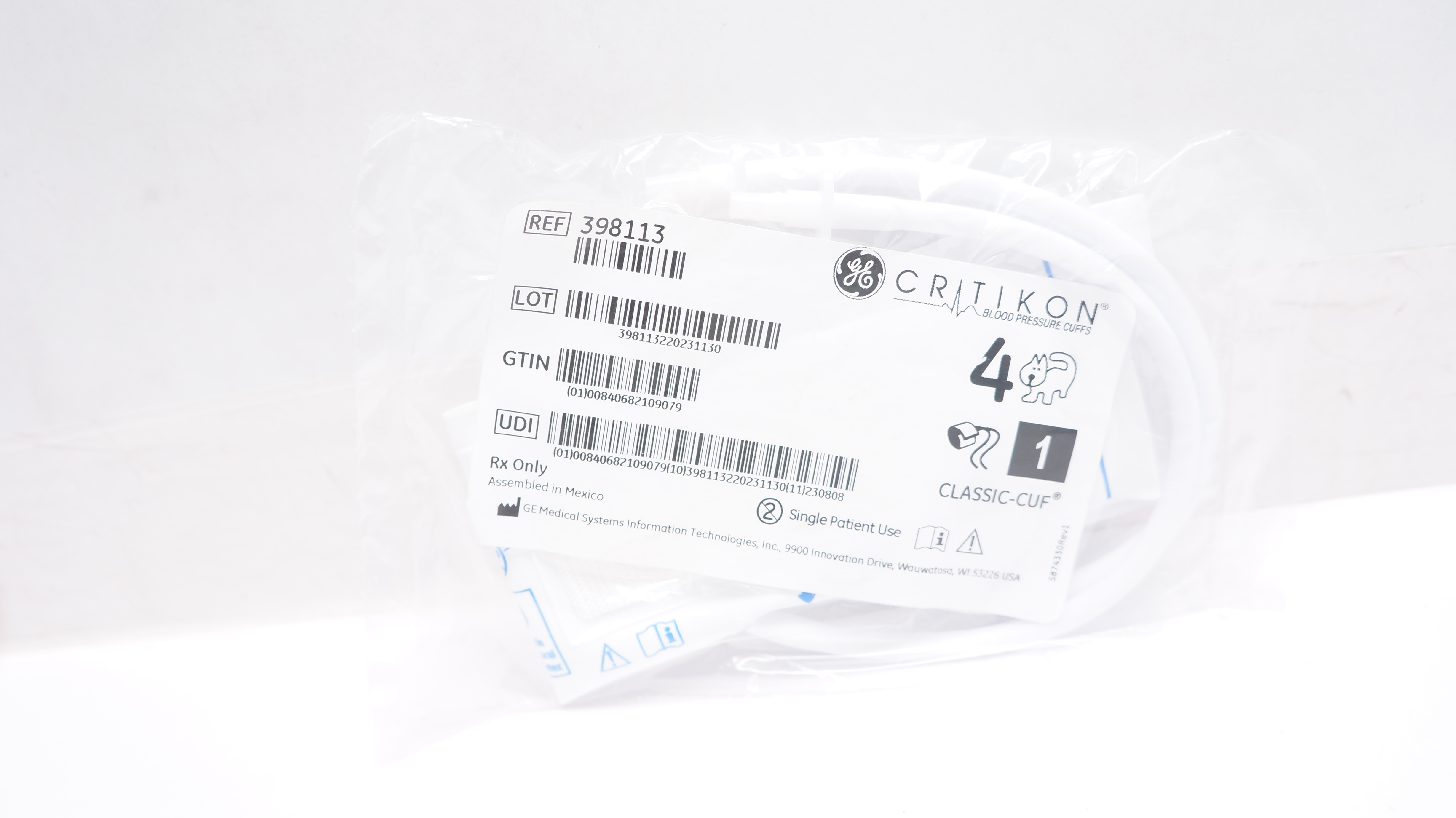 GE Medical 398113 Critikon Blood Pressure Cuffs 4,Classic-Cuf 7-13cm