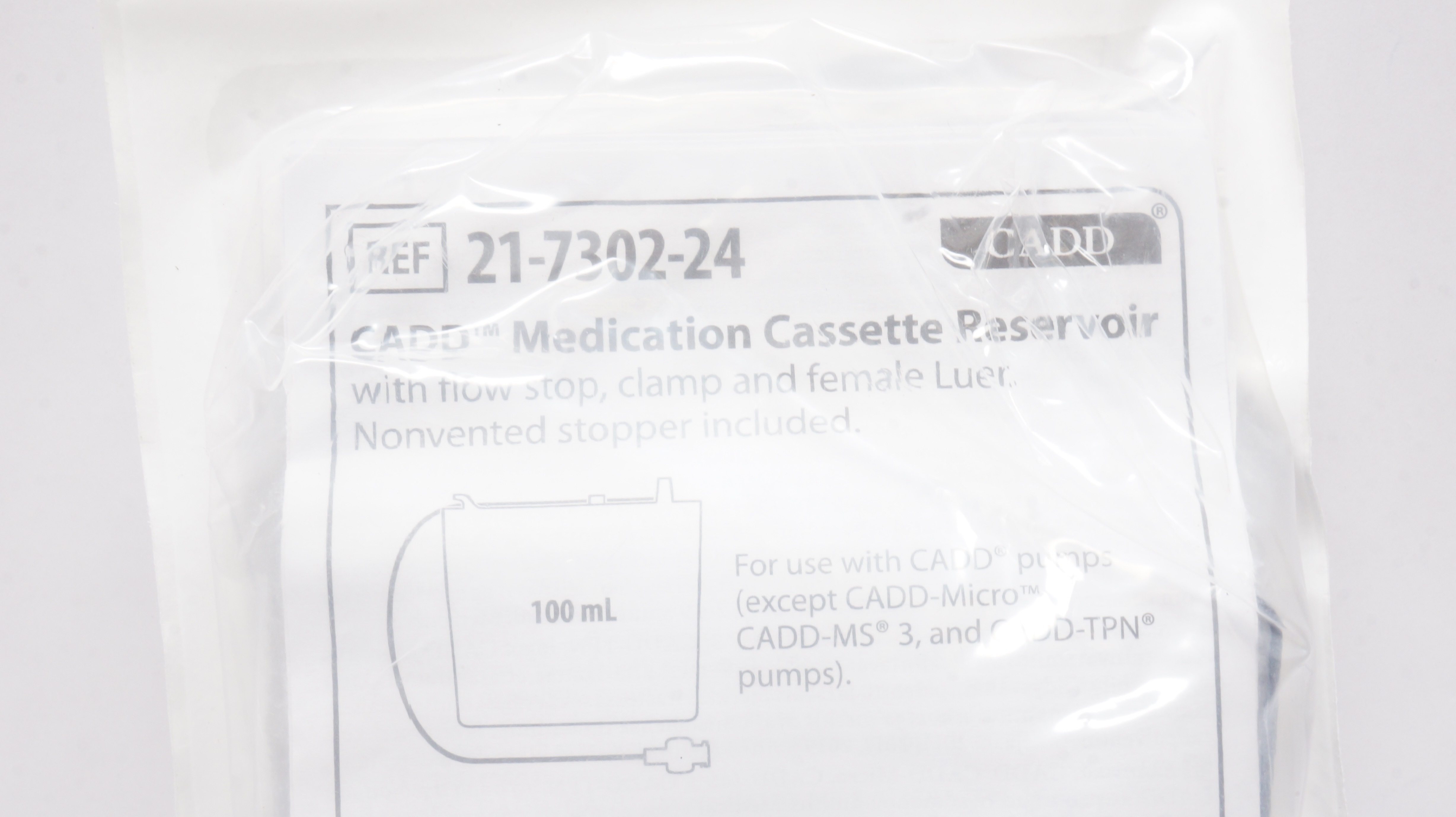 Smiths Medical 21-7302-24 CADD Medication Cassette Reservoir 100ml