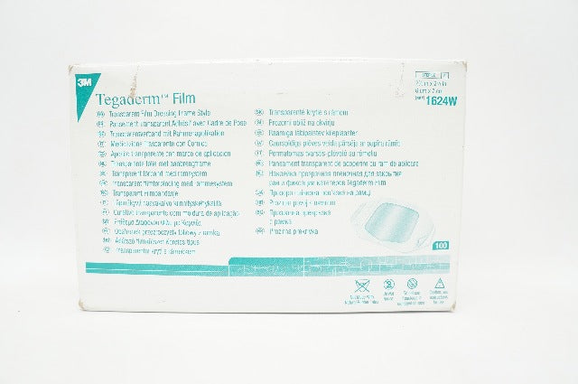 3M 1624W Tegaderm Transparent Film Dressing 2 3/8 x 2 3/4 inch - Box of 100
