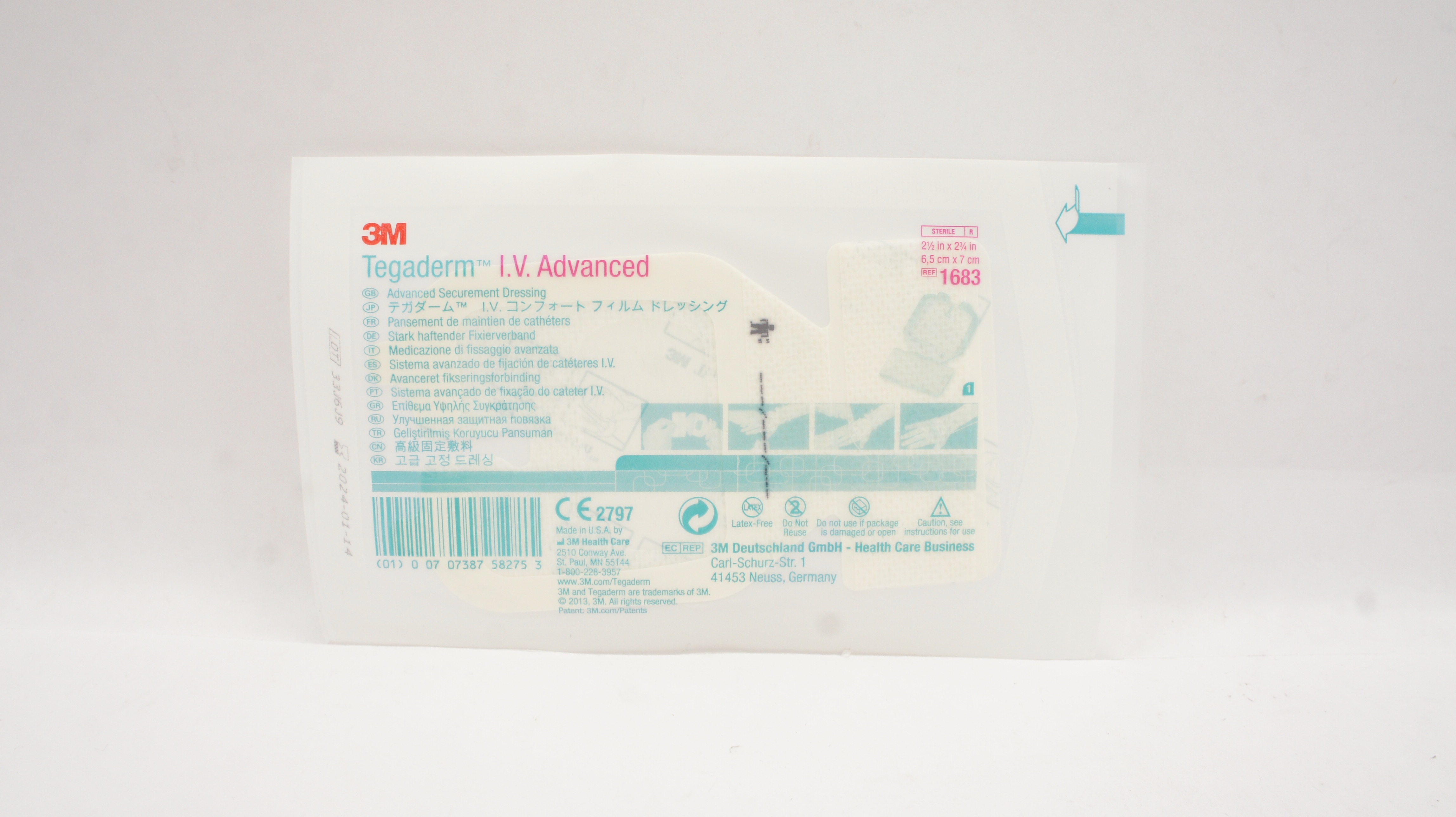 3M 1683 Tegaderm IV Advanced Securement Dressing 2 1 2inch X 2 3 4inch 3m-1683-tegaderm-iv-advanced-securement-dressing-2-1-2inch-x-2-3-4inch