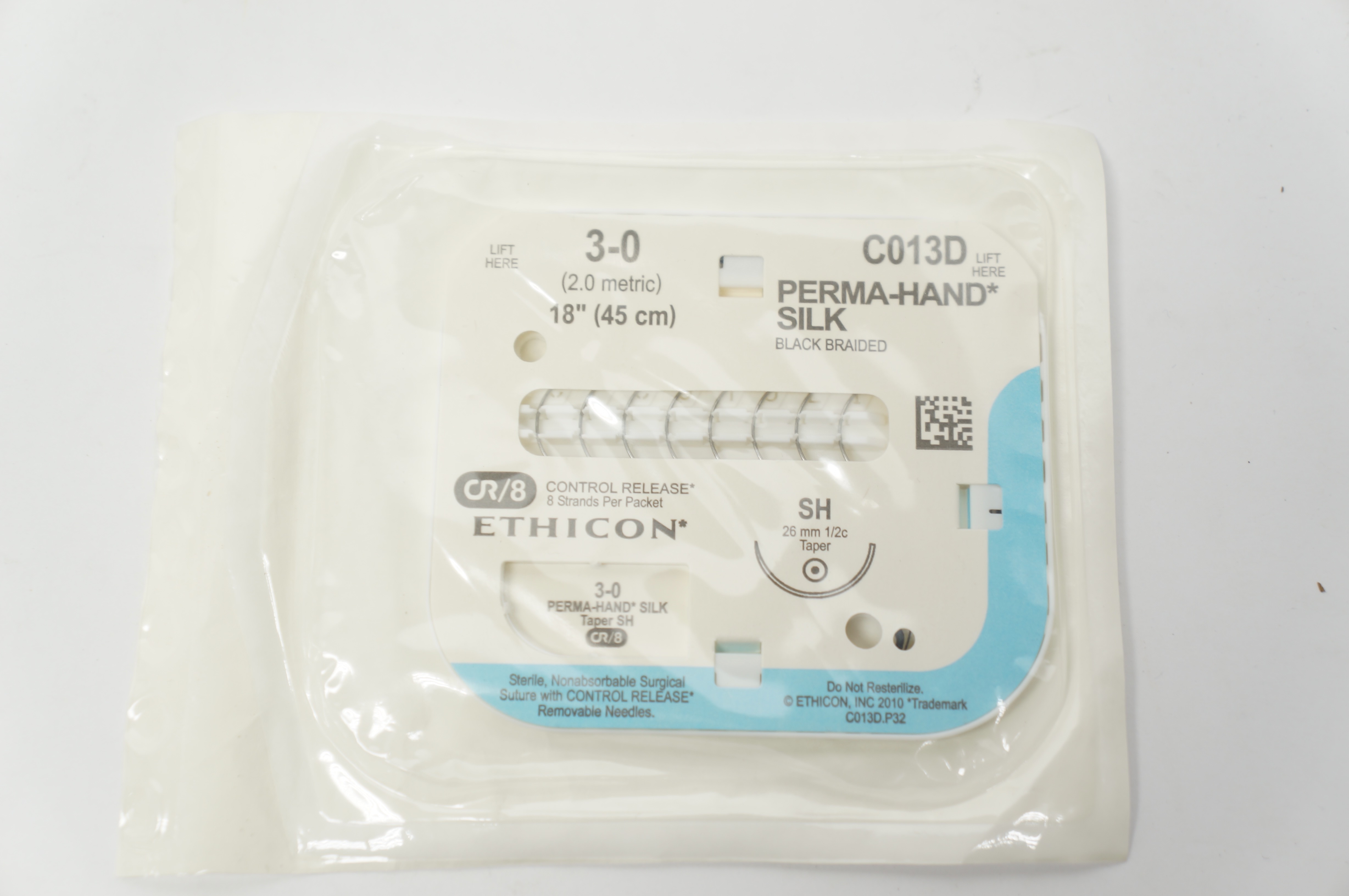Ethicon C013D 3-0 PERMA-HAND SILK, SH, 26mm 1/2c Taper, 18inch (x)