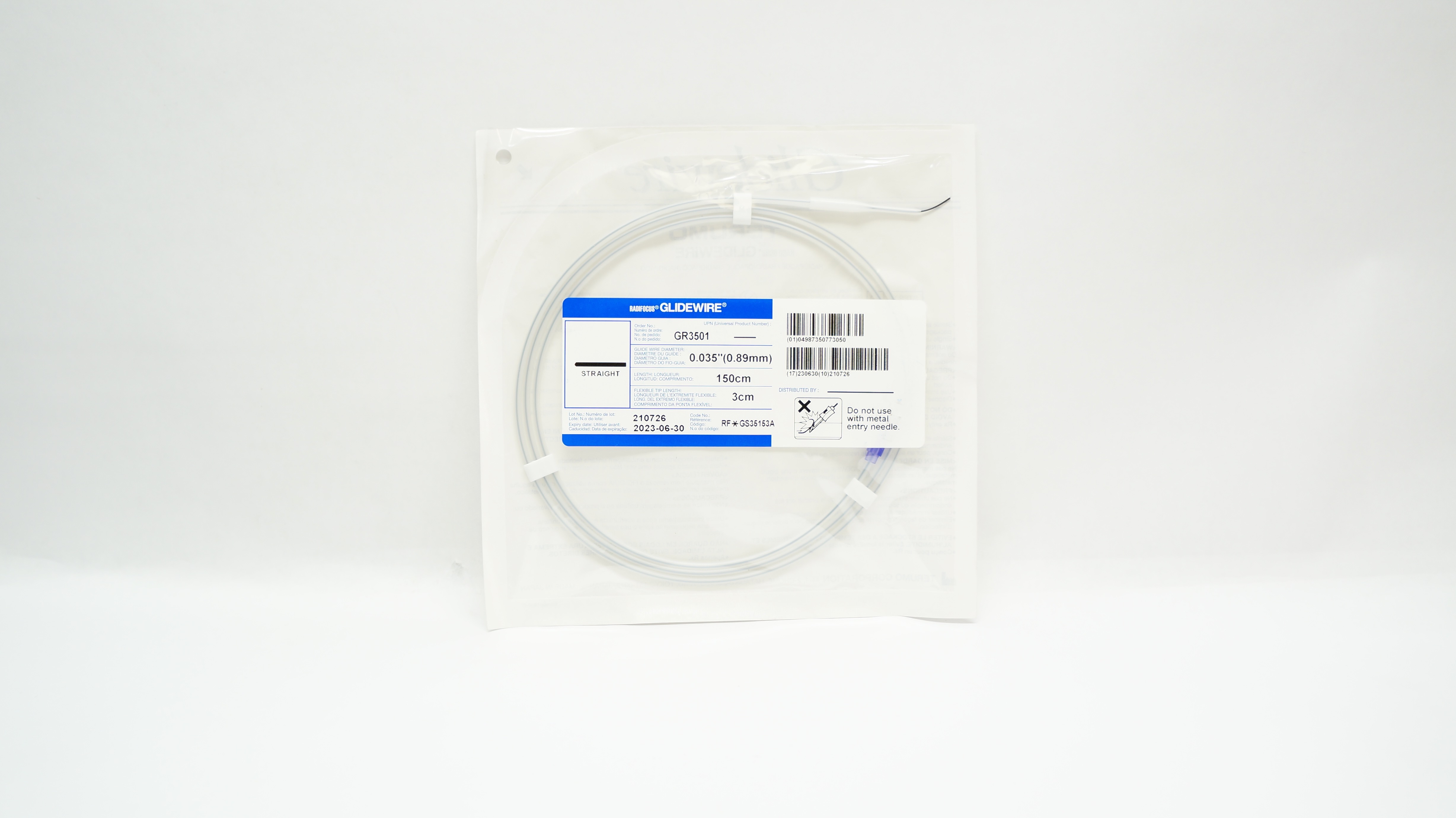 Terumo GR3501 Radiofocus 0.035inch x 150cm x 3cm