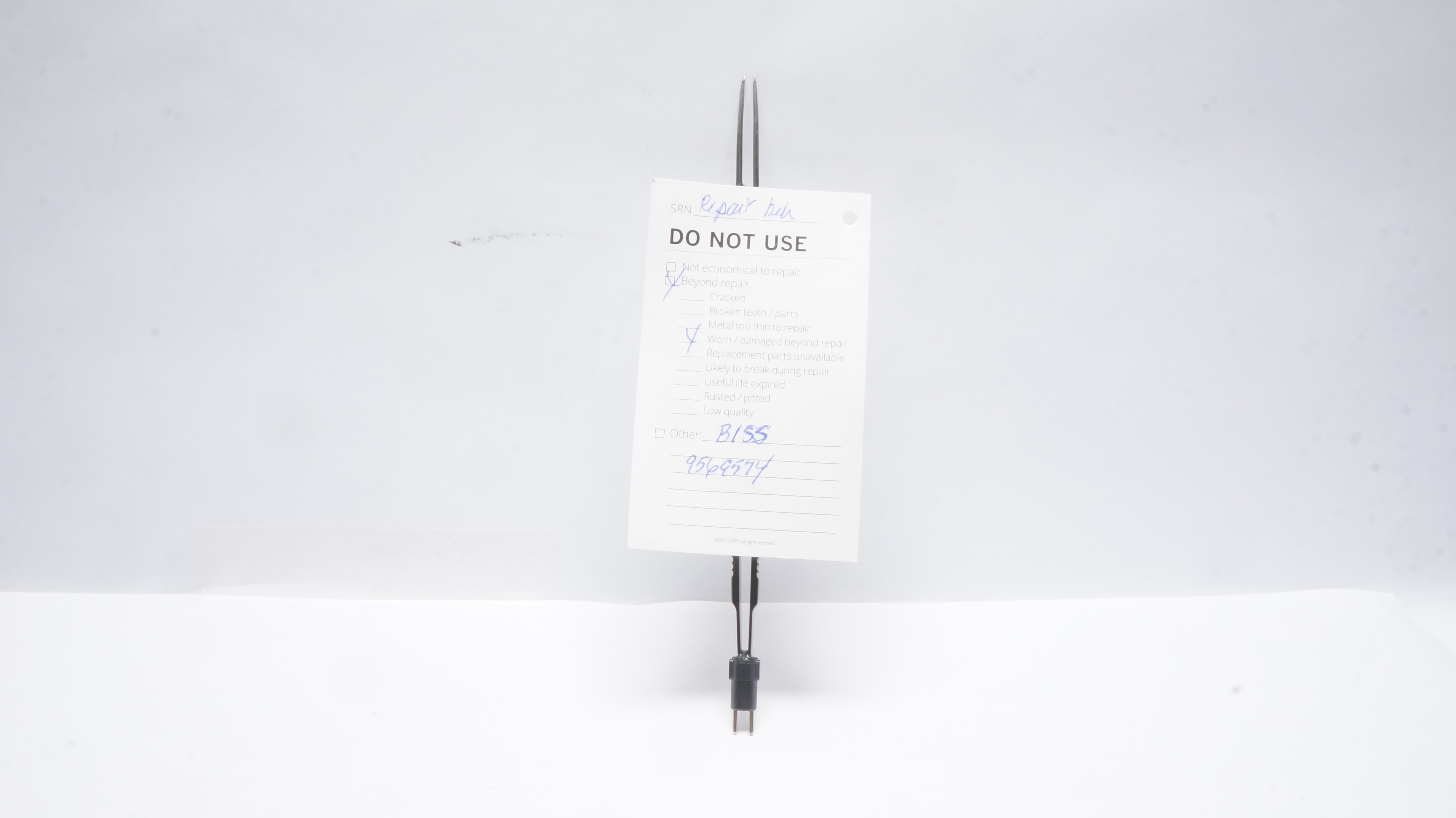 Steris 9569574 Biss Surgical Angled Bayonet Bipolar Forceps