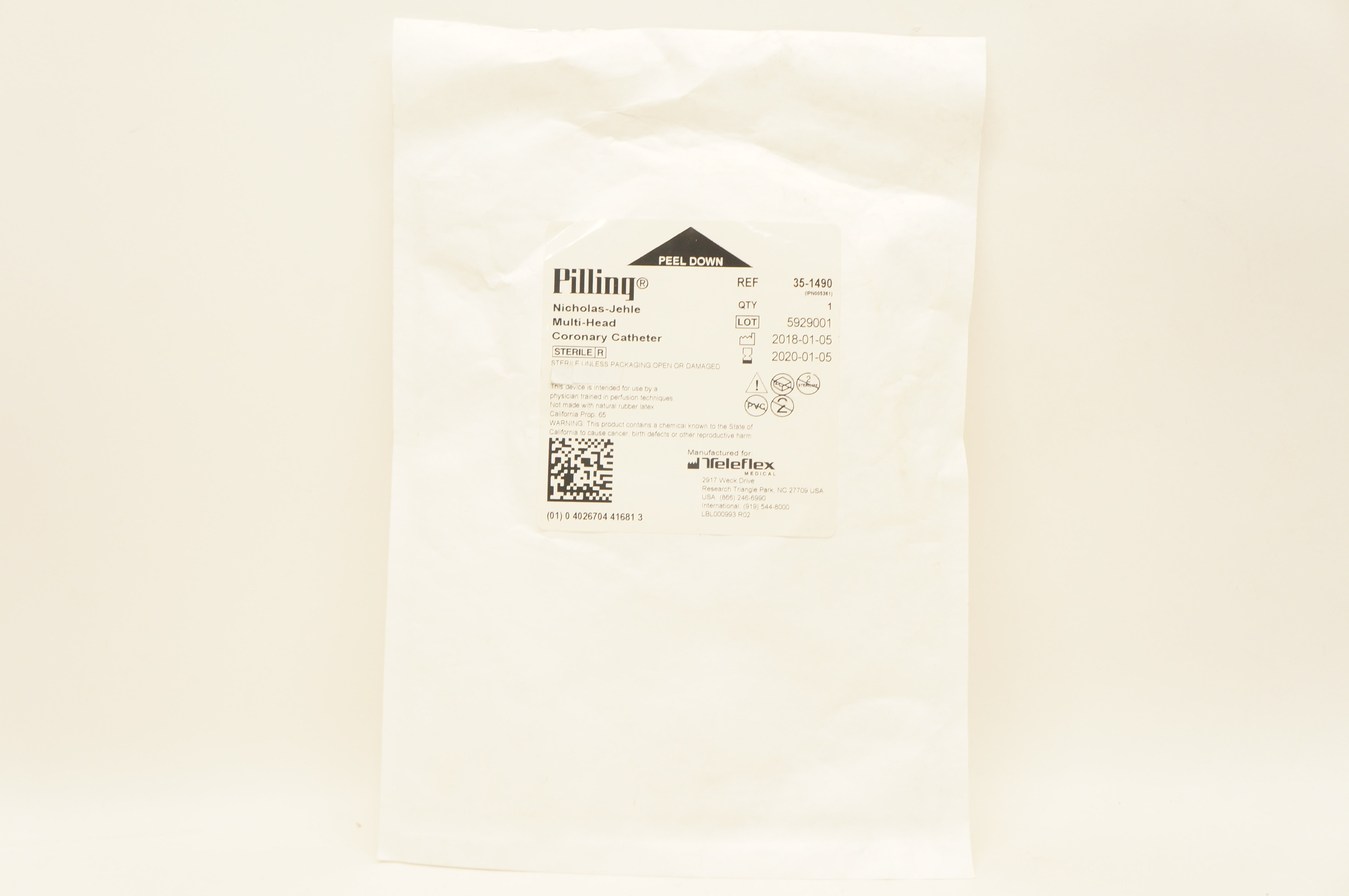 Teleflex 35-1490 Pilling Nicholas-Jehle Multi-Head Coronary Cath. (x)