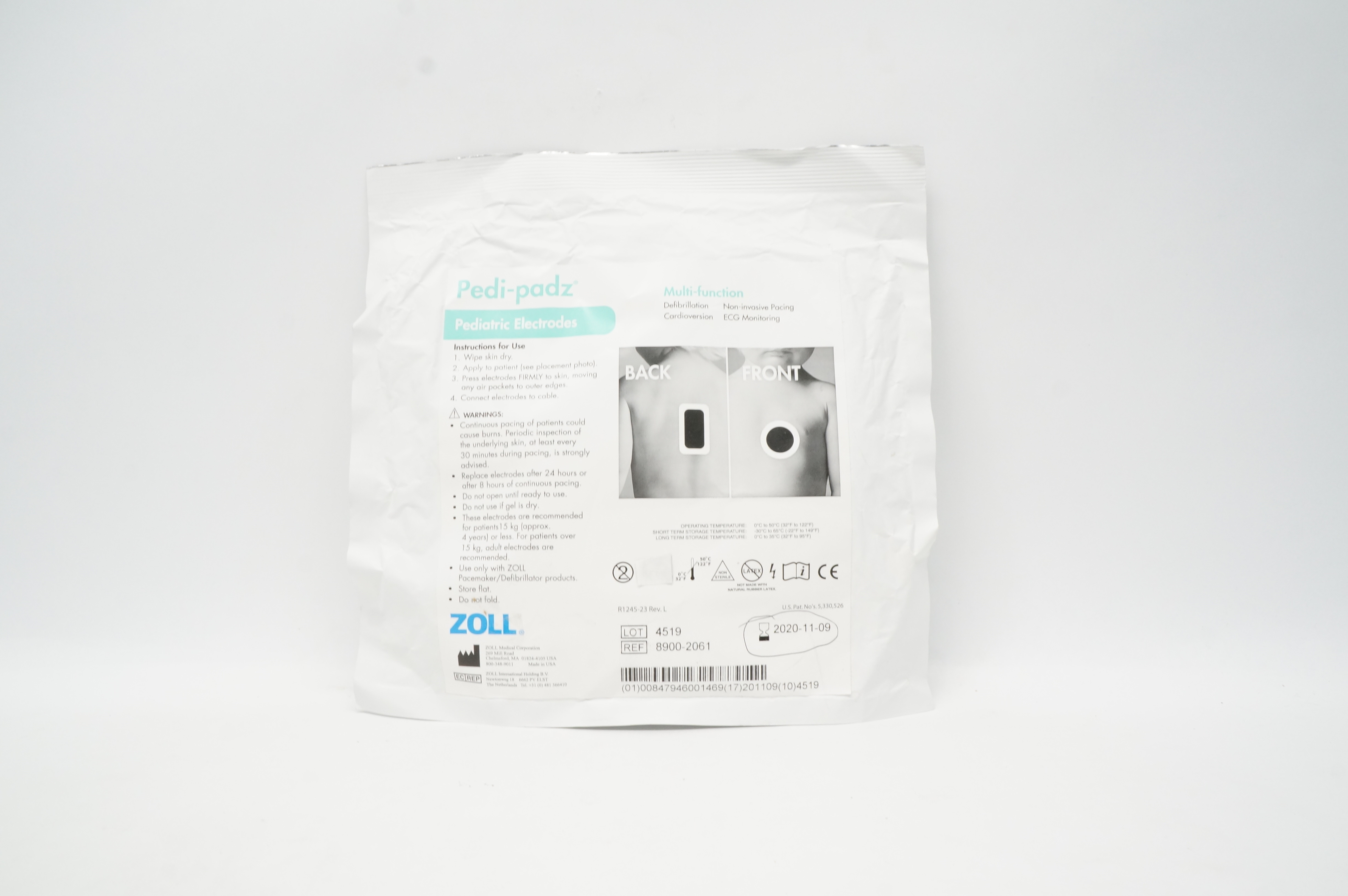 Zoll 8900-2061 Pedi-padz Multi-Function Pediatric Electrodes (x)