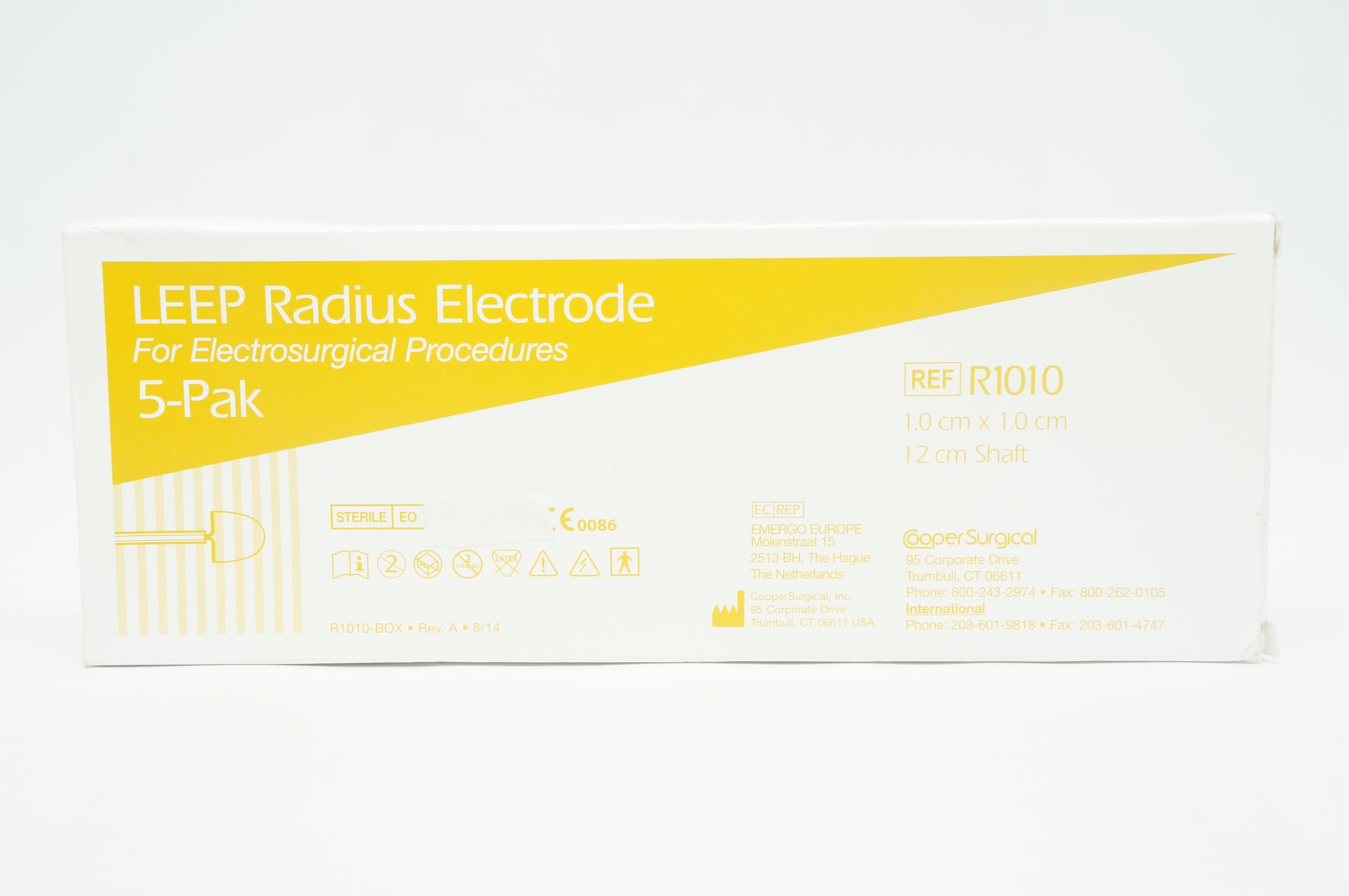 Cooper Surgical R1010 LEEP Radius Electrode 1.0x1.0cm 12cm Shaft (x ...