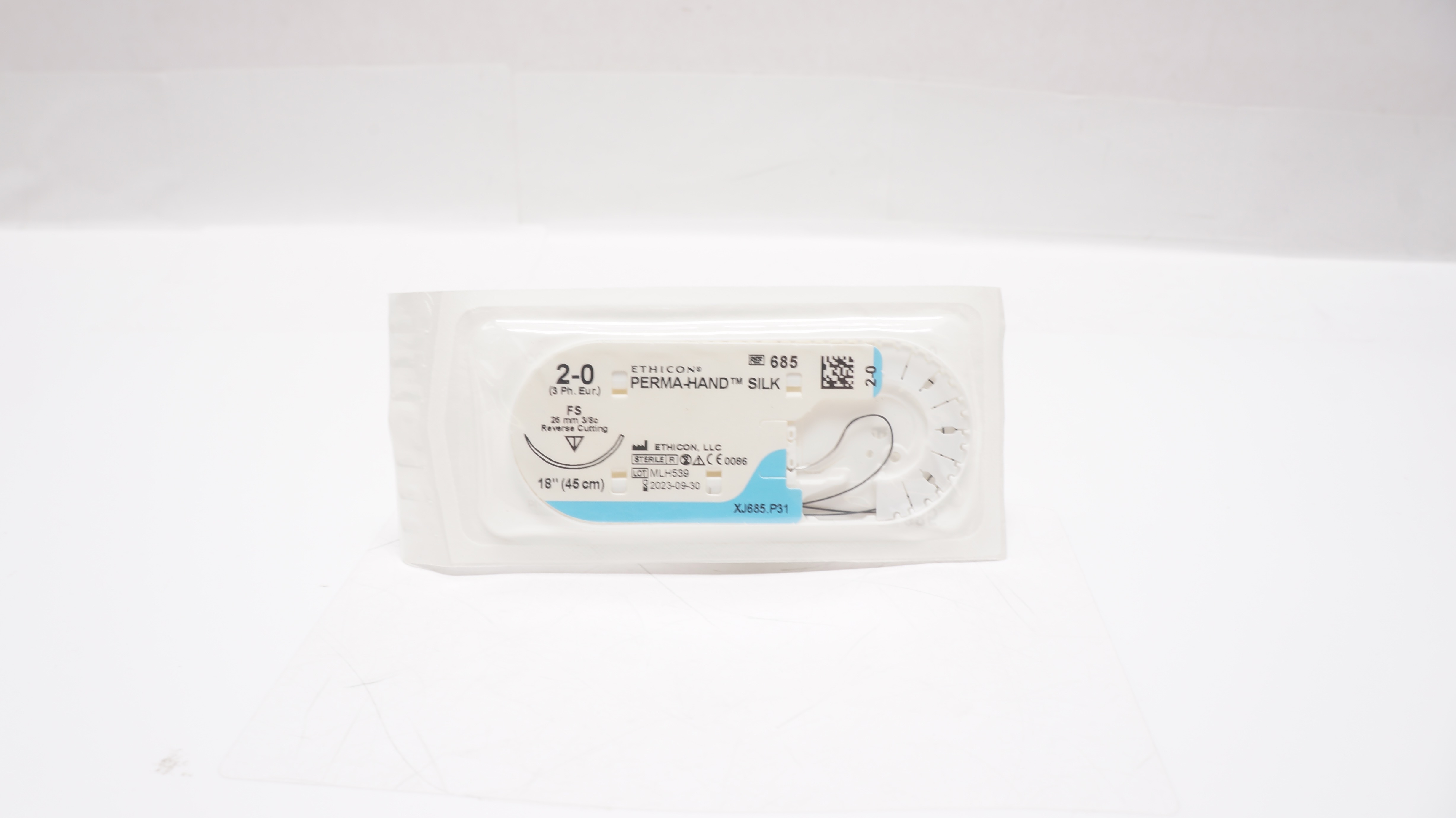 Ethicon 685 2-0 PERMA-HAND SILK Stre FS, 26mm 3/8c Reverse Cutting, 18inch (x)