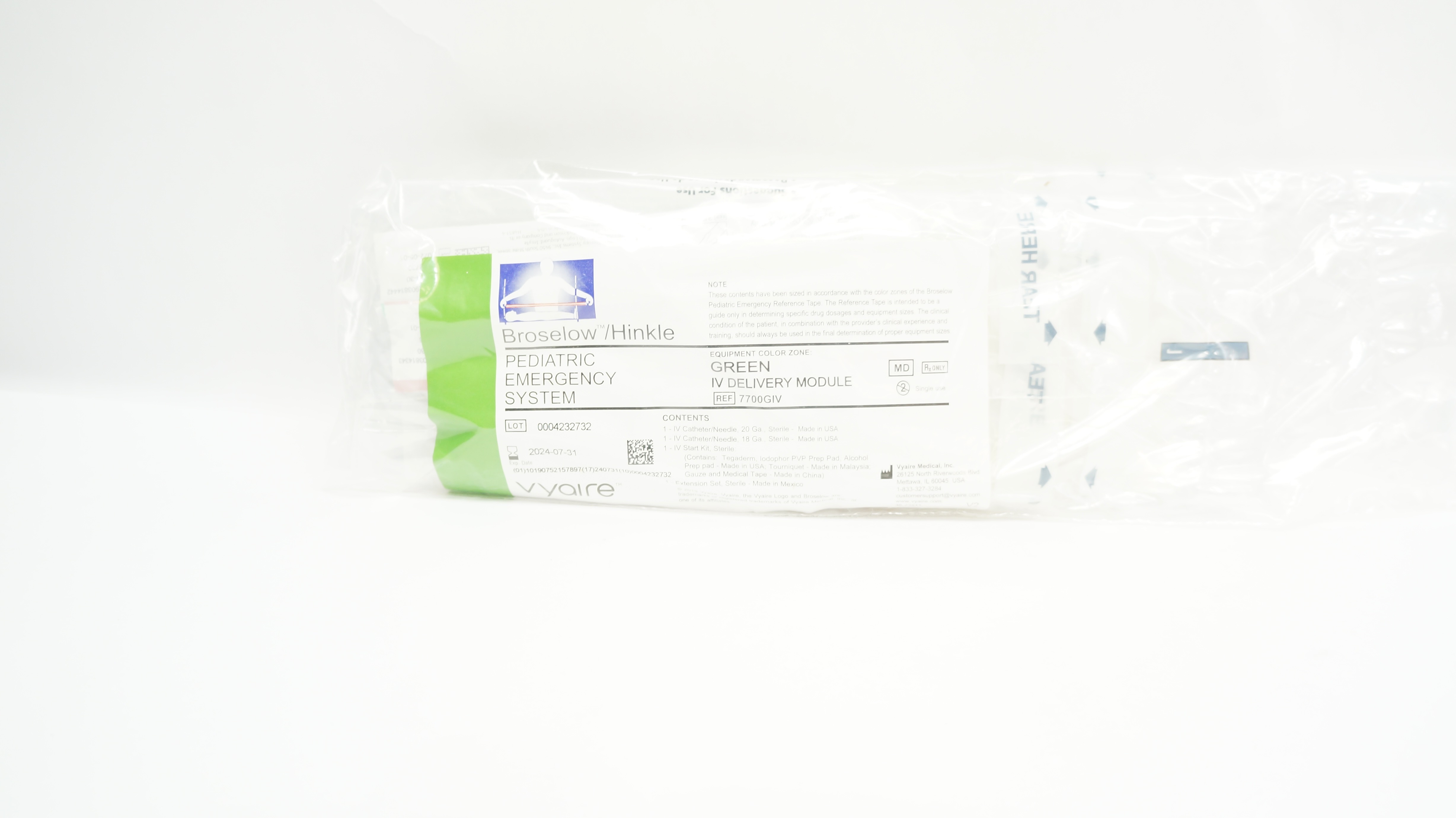 Vyaire 7700GIV Broselow/Hinkle Pediatric Emergency System IV Delivery ...