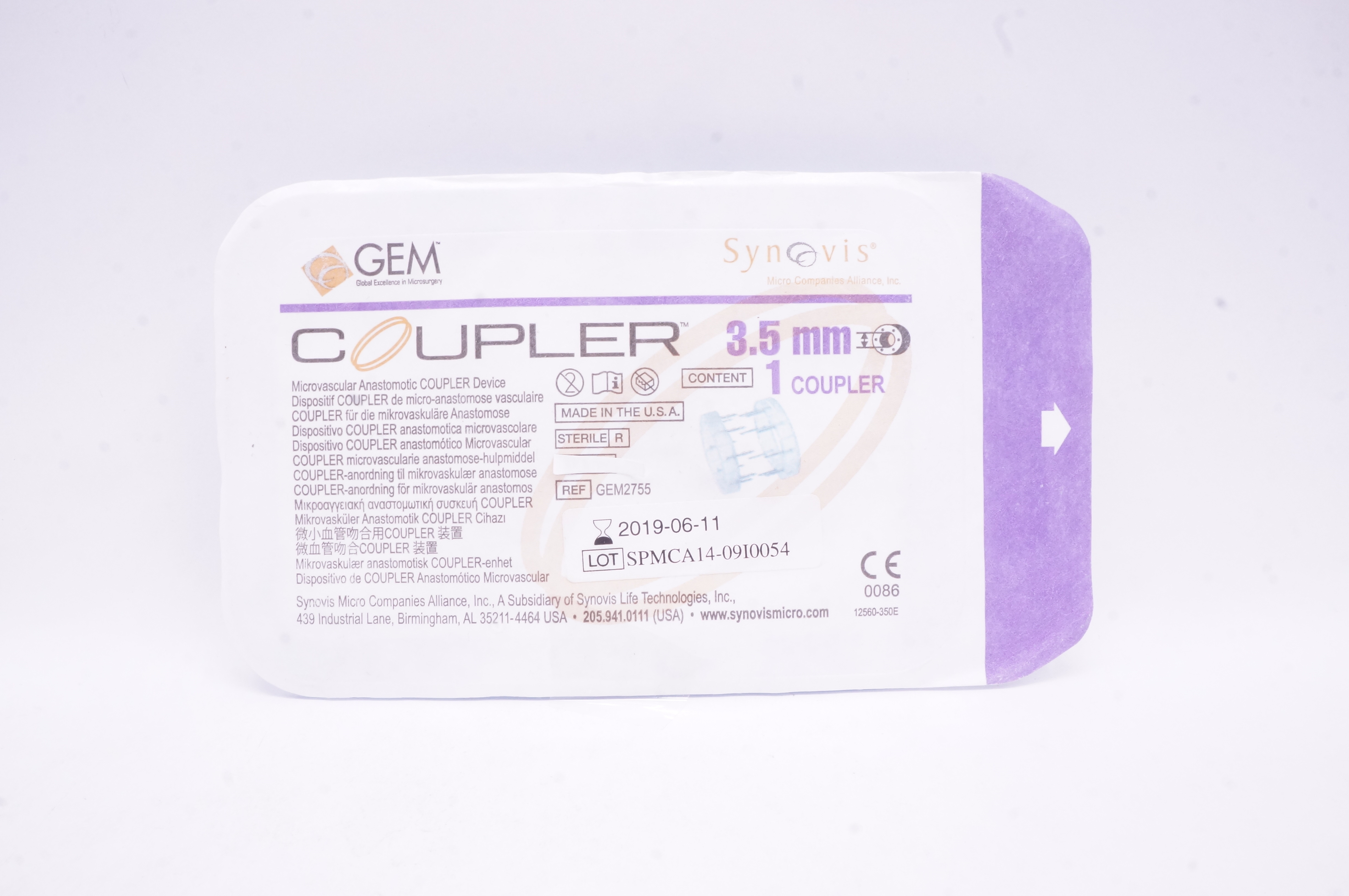 Synovis GEM2755-FC Flow Coupler 3.5 mm (x)