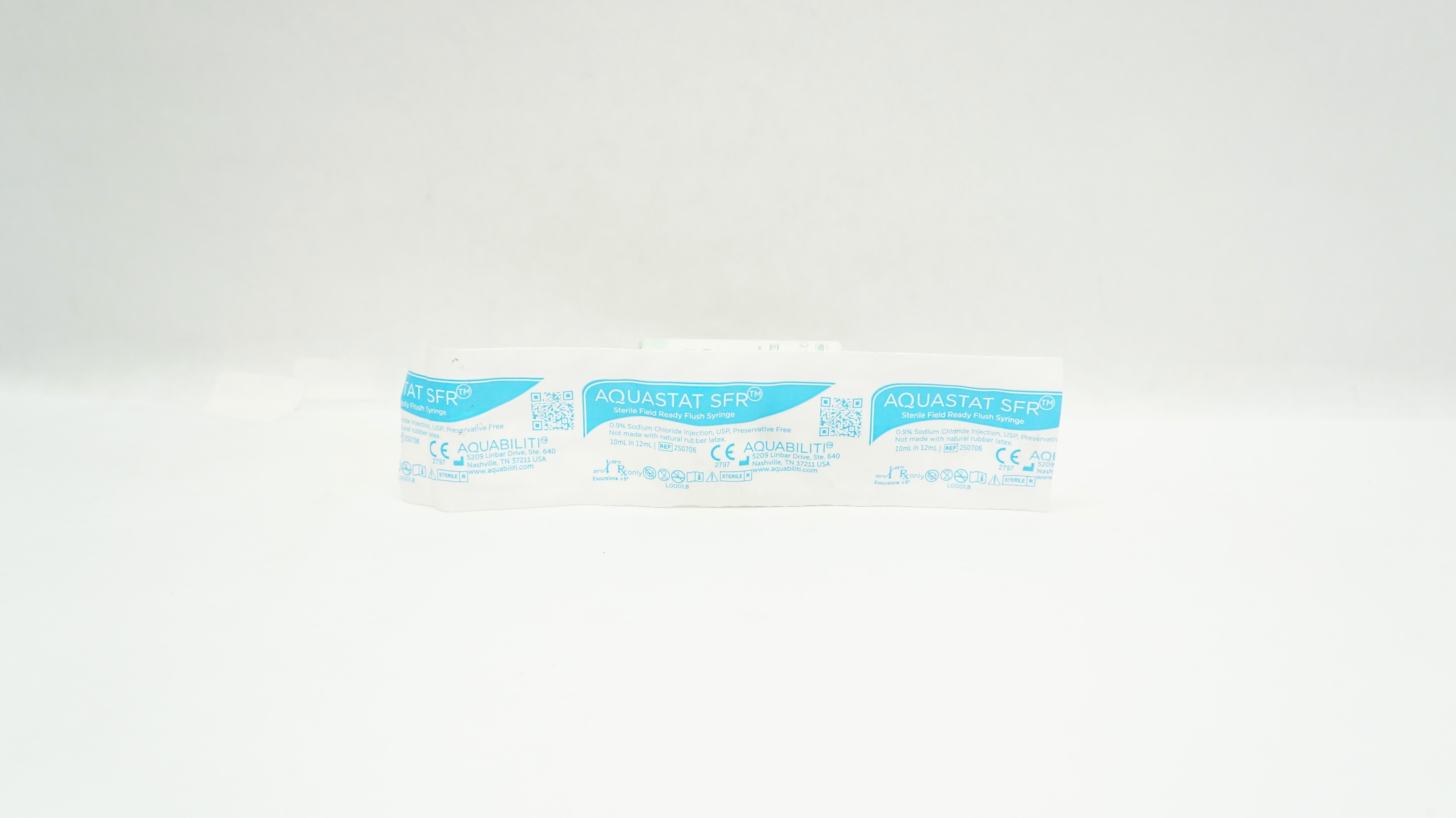 Aquabiliti 2S0706 Aquastat SFR Flush Syringe 10mL in 12mL