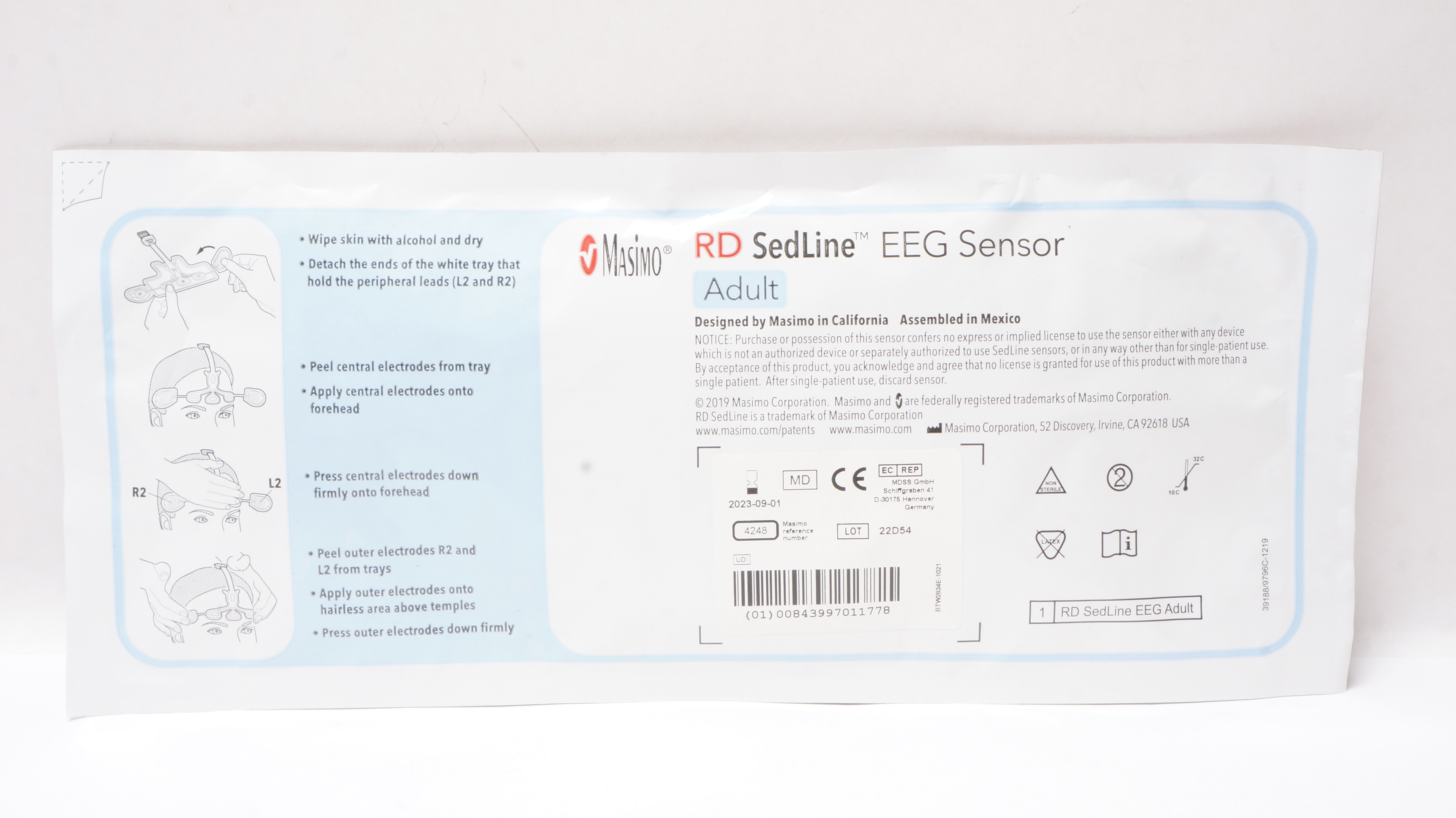 Masimo 4248 RD SedLine EEG Sensor Adult (x)