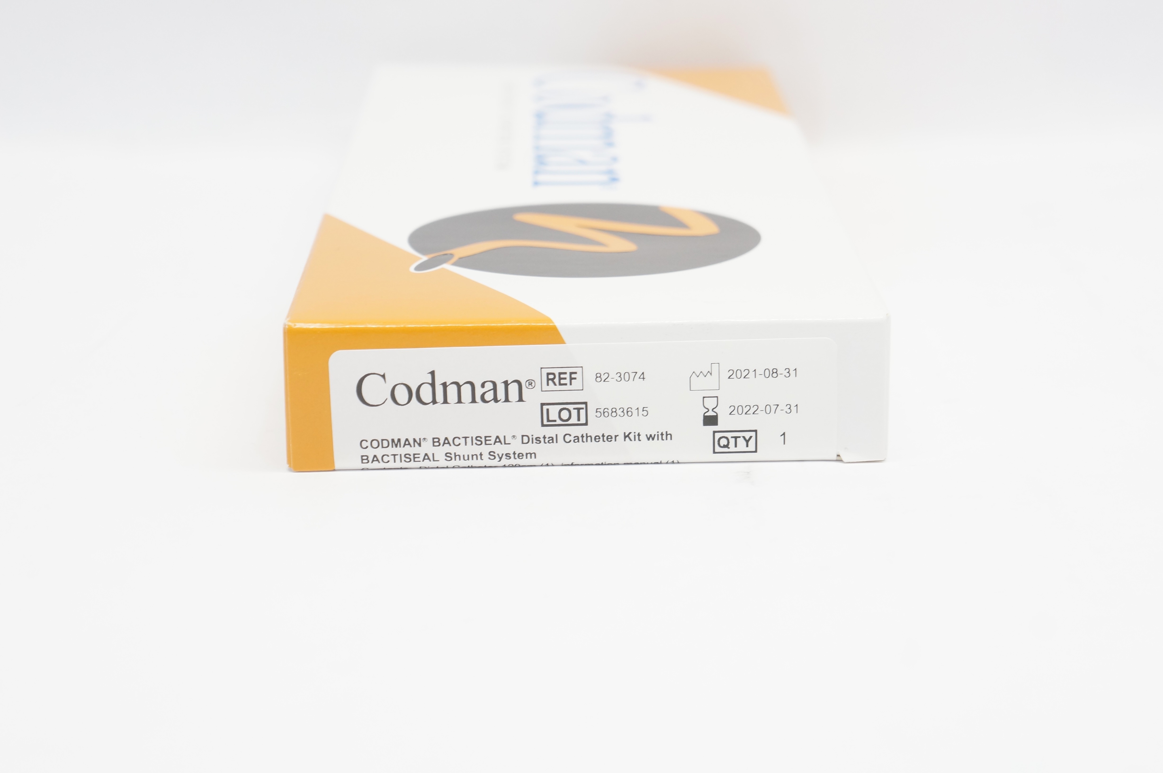 Codman 823074 Bactiseal Distal Cath. Kit with Bactiseal Shunt System