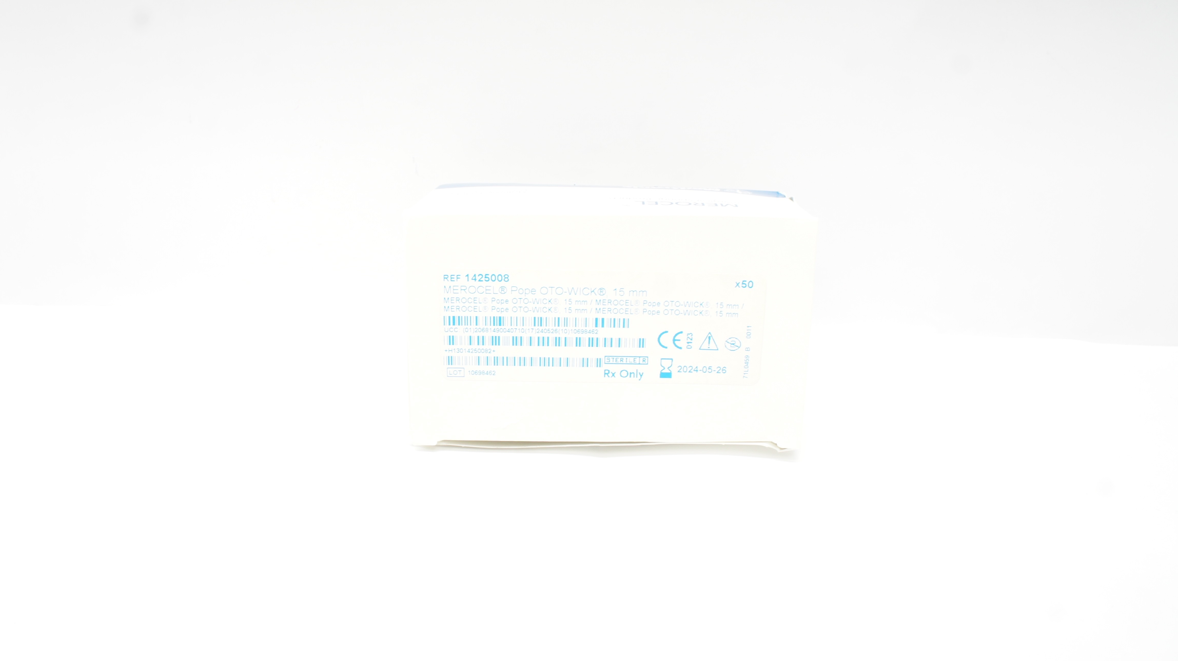 Medtronic 1425008 Merocel Pope Oto-Wick Surgical Sponge 15mm (x) - Box of 48