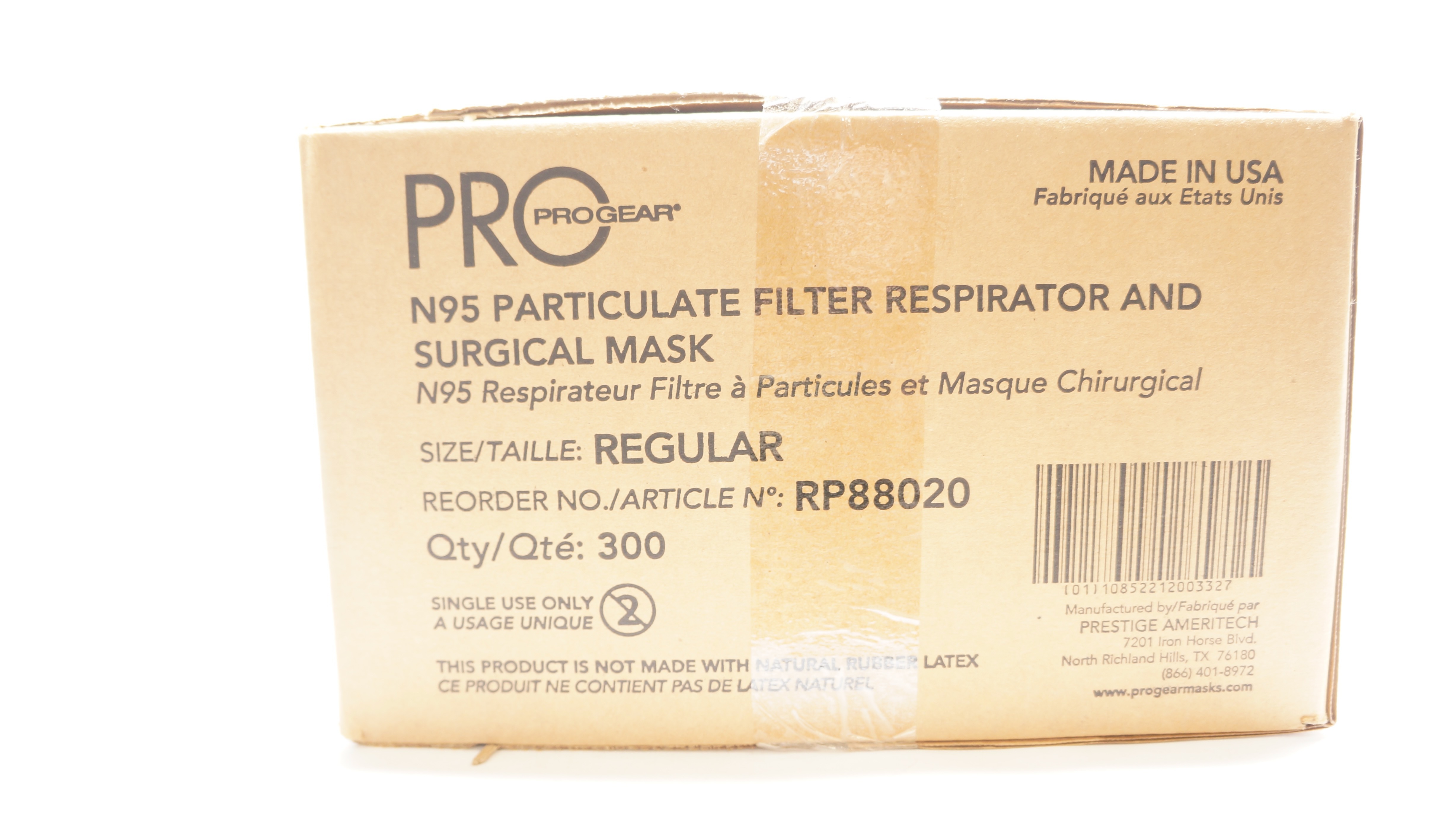 Prestige RP88020 Progear Particulate Filter Respirator&Surgical Mask