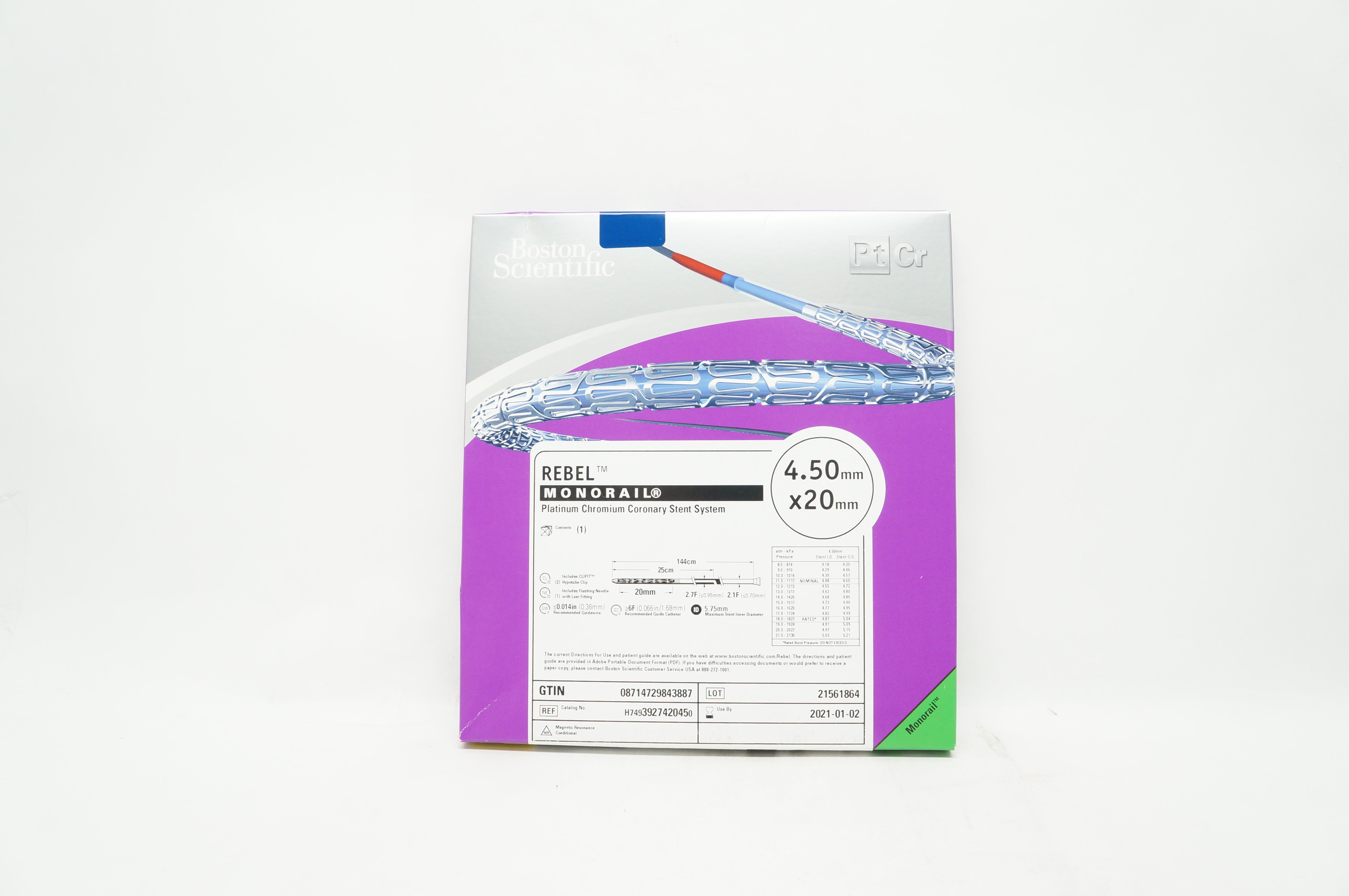 Boston Scientific 392742045 Platinum Chromium Coronary Stent System 4.50x20mm(x)