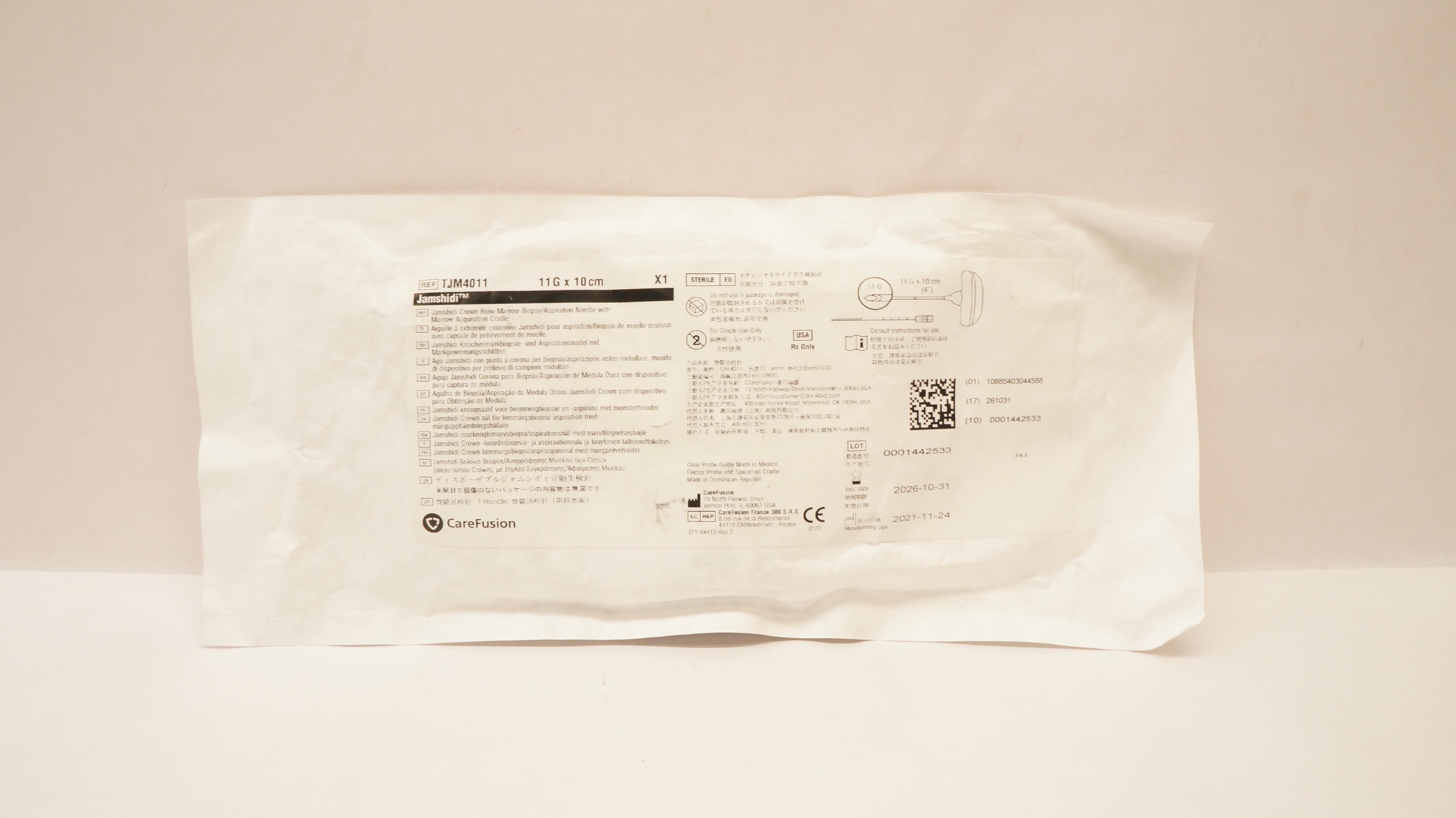 CareFusion TJM4011 Jamshidi Crown Bone Marrow Biopsy 11G x 10cm