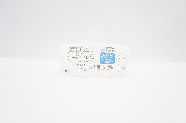 Smiths Medical 972312 Saf-T Wing Blood Collection & Infusion Set 23G x 3/4in (x)