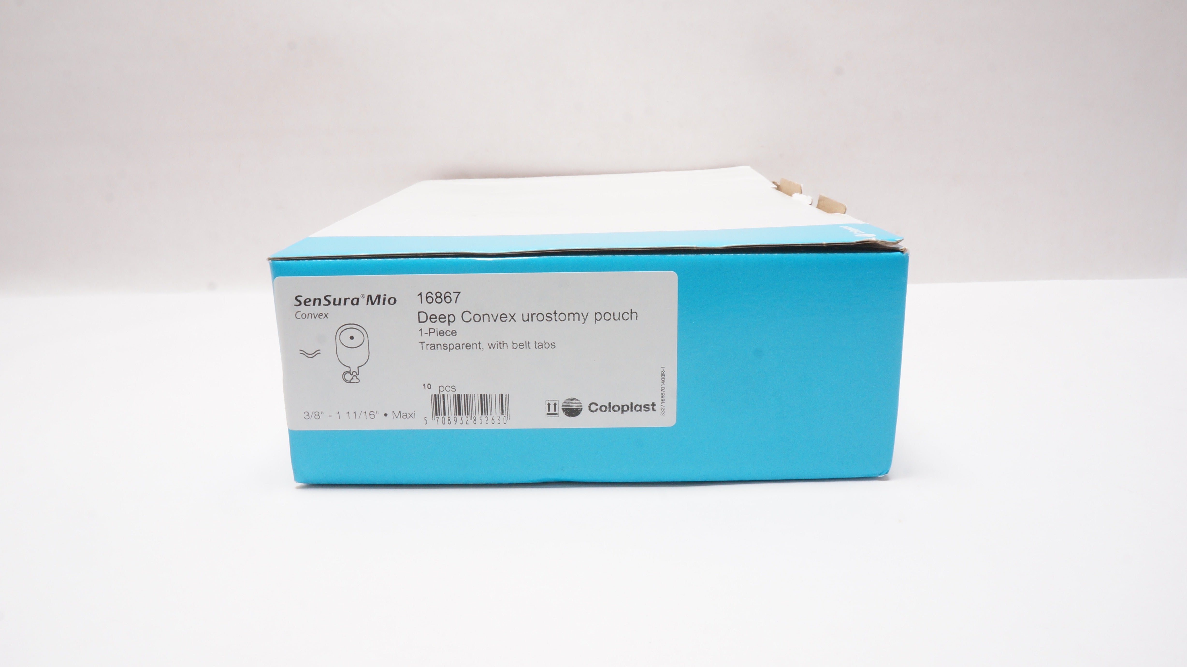 Coloplast 16867 SenSura Mio Deep Convex Urostomy Pouch, Maxi (x) - Box of 10