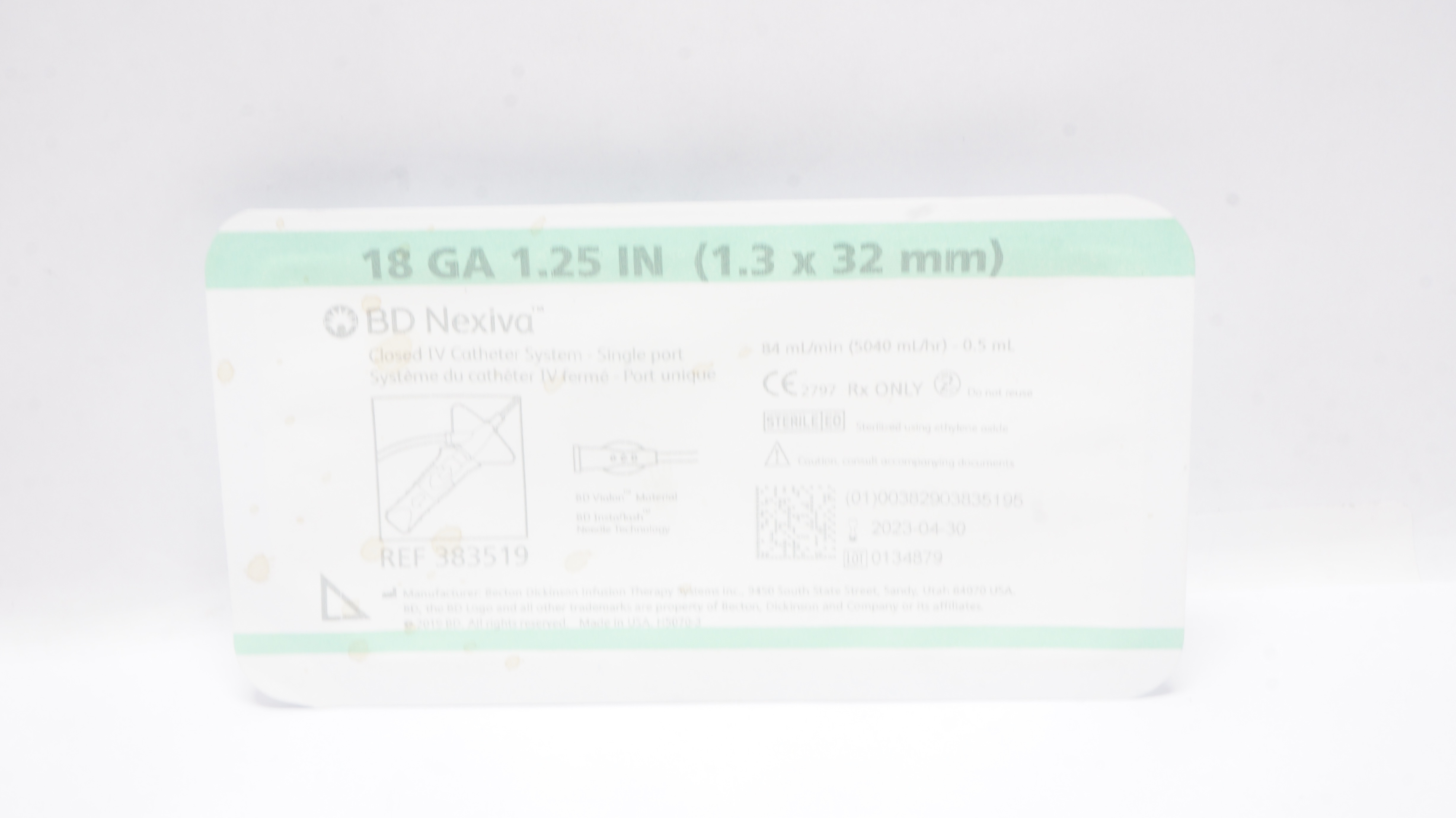 BD 383519 Nexiva Closed IV Cath. System 18Ga x 1.25inch 84ml/min (x)